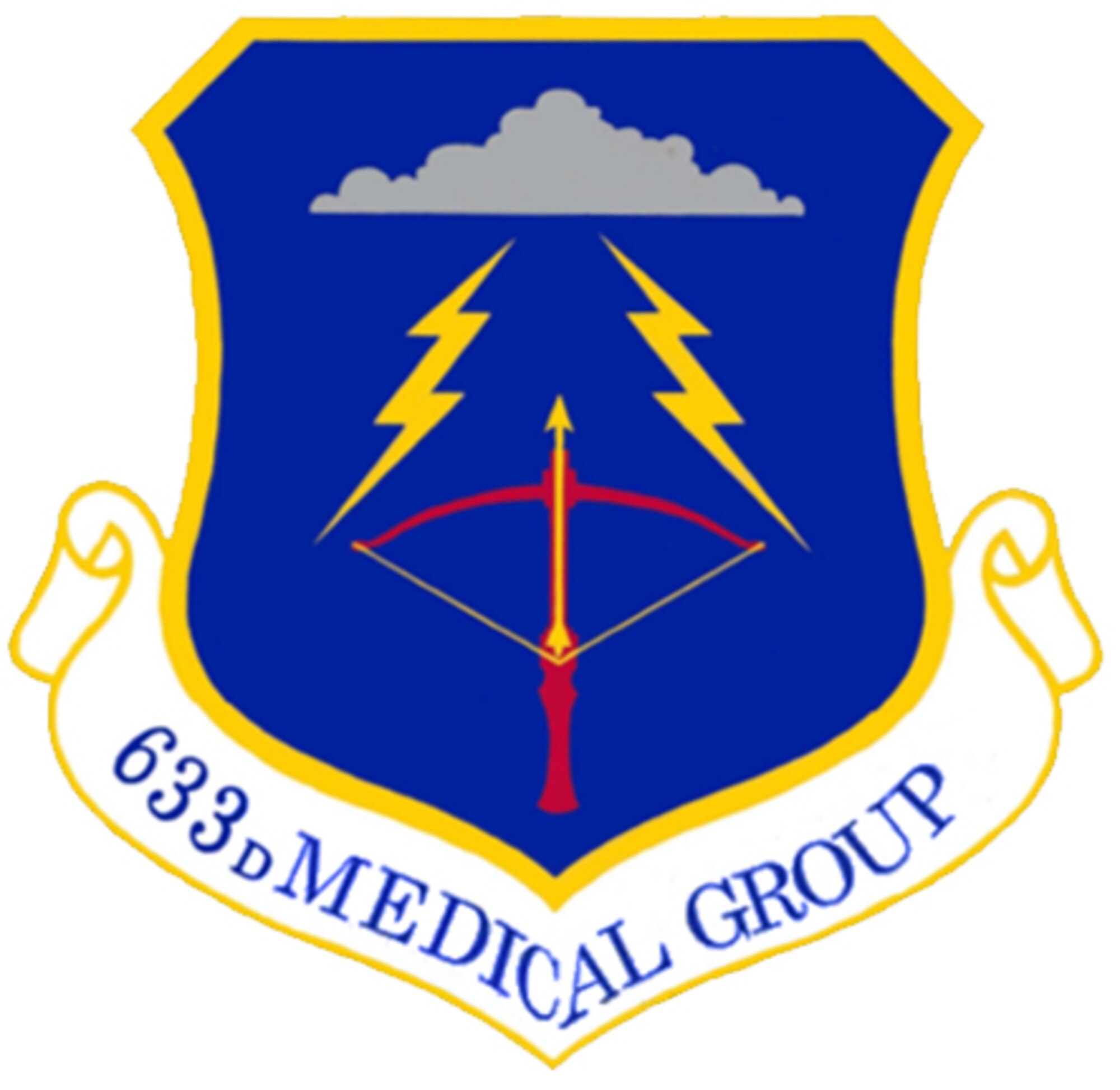 The 633d Medical Group shield (color), provided by the 633 ABW Public Affairs office.