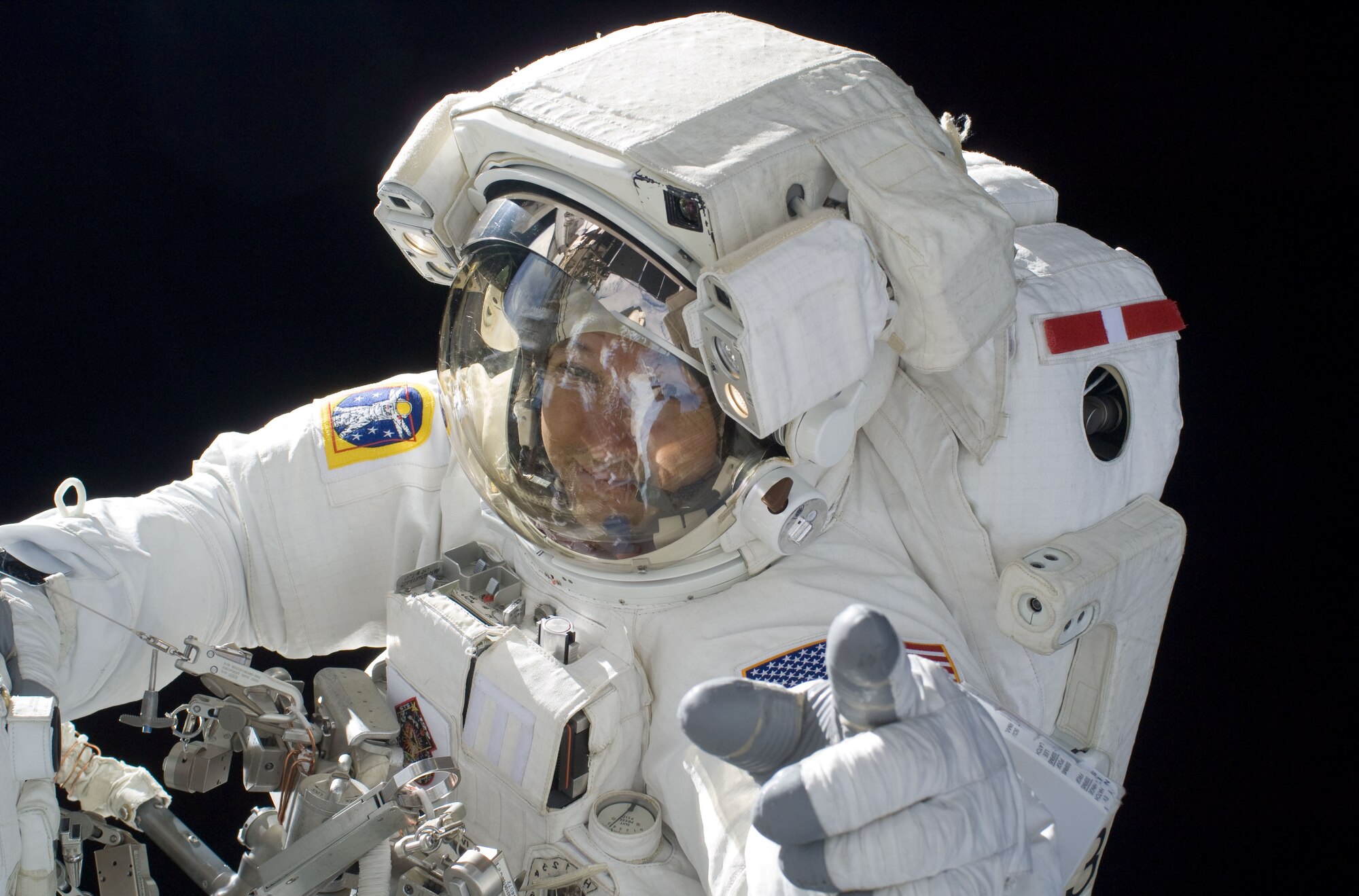 Astronaut and Marine Lt. Col. Randy Bresnik, grandson of Amelia Earhart’s personal photographer, recently borrowed one of her famed scarves and took it on a globe orbiting trip. (Courtesy photo)