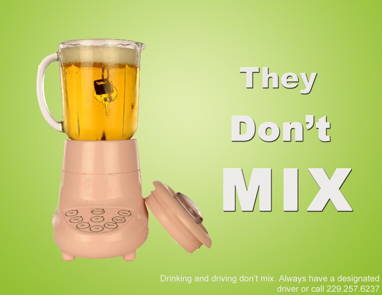 MOODY AIR FORCE BASE, Ga. -- Alcohol and driving do not mix. Before going out, have a plan in place. If that plan falls through, call 25-SOBER for a ride home. Don’t drink and drive. (U.S. Air Force photo by Airman 1st Class Benjamin Wiseman/RELEASED)