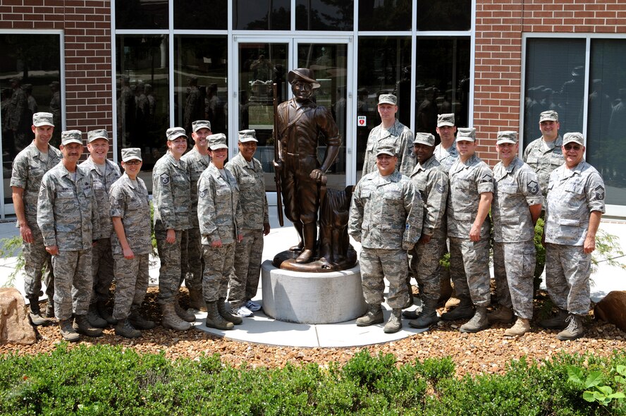 McGHEE TYSON AIR NATIONAL GUARD BASE, Tenn. -- The students and instructors of the Public Affairs/Visual Information Manager Seminar Class 2010-3 gather at The I.G. Brown Air National Guard Training and Education Center here, June 17, 2010. From L-R: Master Sgt. Shaun Withers; Senior Master Sgt. Rick Ware; Master Sgt. Bill Conner; Technical Sgt. Christina Riffle; Master Sgt. Laura Lythgoe; Staff Sgt. Eric Wilson; Staff Sgt. Julie Parker; Master Sgt. Ada Thompson; Tech. Sgt. Chris Lechuga; Master Sgt. Jarett Melville; Tech. Sgt. Jonathan White; Capt. Brian Hodge; Master Sgt. Shaun Kerr; Master Sgt. Paul Mann; Master Sgt. Chris Stewart; and Senior Master Sgt. Gerald Dougherty. (U.S. Air Force photo by Master Sgt. Kurt Skoglund/Released)