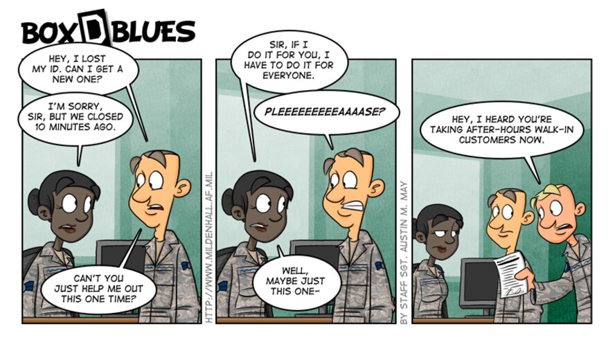 U.S. Air Force comic/Staff Sgt. Austin M. May