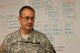 Brigadier General Stephen Danner, Mo. adjutant general, attends a briefing held in the emergency opertaions center at the 139th Airlift Wing, Rosecrans Airport in the wake of recent floods, June 25, 2010. After weeks of heavy rains, Governor Jay Nixon declared a state of emergency on June 21, with the 139th Airlift Wing in St. Joseph Mo., taking command in Northwest Missouri for the National Guard Joint Task Force.  (U.S. Air Force photo by Master Sgt. Shannon Bond/Released)