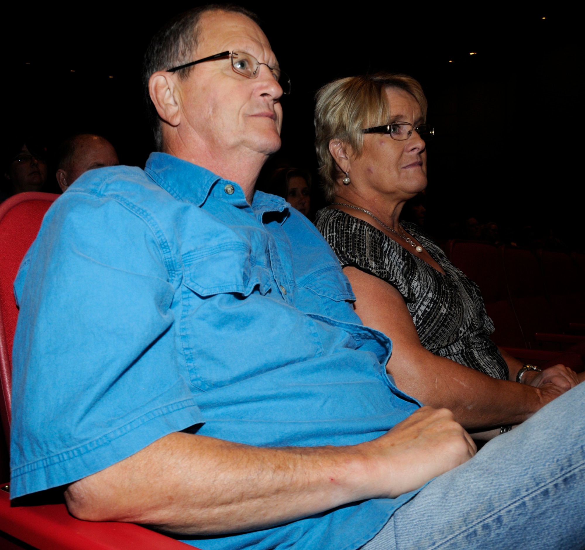 Family members of 188th Fighter Wing Airmen look on during a Hometown Heroes Salute program held at the Fort Smith (Ark.) Convention Center June 26, 2010. More than 300 Airmen with the Arkansas Air National Guard's 188th along with their respective families were honored for their sacrifices during the event. The purpose was to honor 188th Airmen for service in support of Operation Enduring Freedom and Operation Iraqi Freedom from Sept. 11, 2001 through Dec. 31, 2008. (U.S. Air Force photo by Capt. Heath Allen/Arkansas National Guard Public Affairs)
