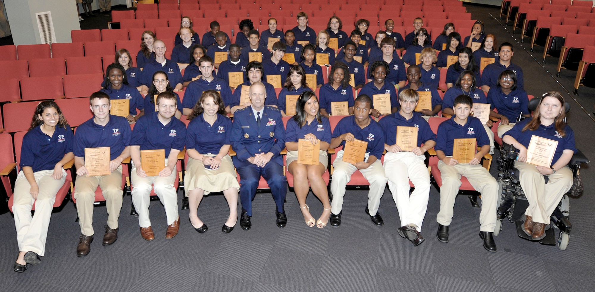 Lt. Gen. Richard Newton hosts the Youth of the Year Awards June 23, 2010, at a Pentagon ceremony. The ceremony honored 63 teenagers from throughout the Air Force. General Newton is the deputy chief of staff for manpower and personnel. (U.S. Air Force photo/Michael J. Pausic)
