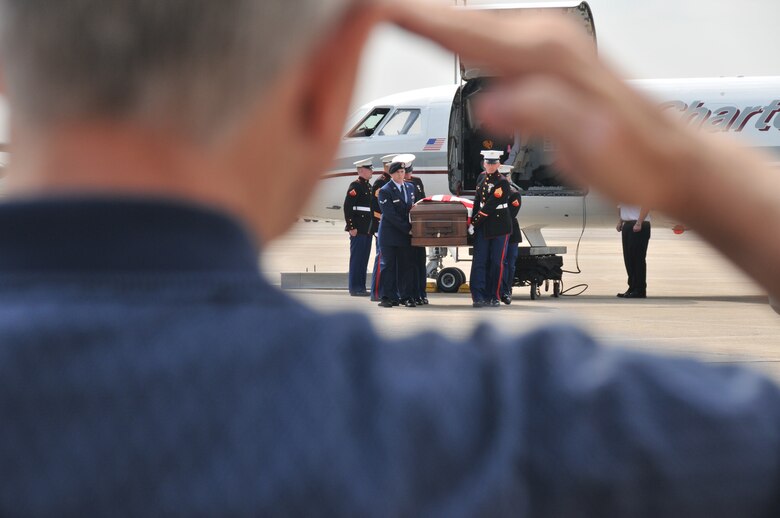 On June 25 countless family, friends, Patriot Guard Riders and military members gathered at the Niagara Falls Air Reserve Station to pay their final respects to Lance Cpl. Timothy Serwinowski, the areas most recent Afghanistan casualty. (U.S. Air Force photo/Tech. Sgt. Justin Huett)