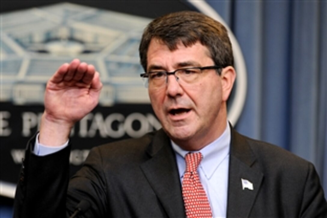 Ashton Carter, undersecretary of  Defense for acquisition, technology, and logistics, holds a press conference at the Pentagon, June 28, 2010, to talk about new Defense Department acquisition strategies to incentivise contractors to cut the costs of their programs.  