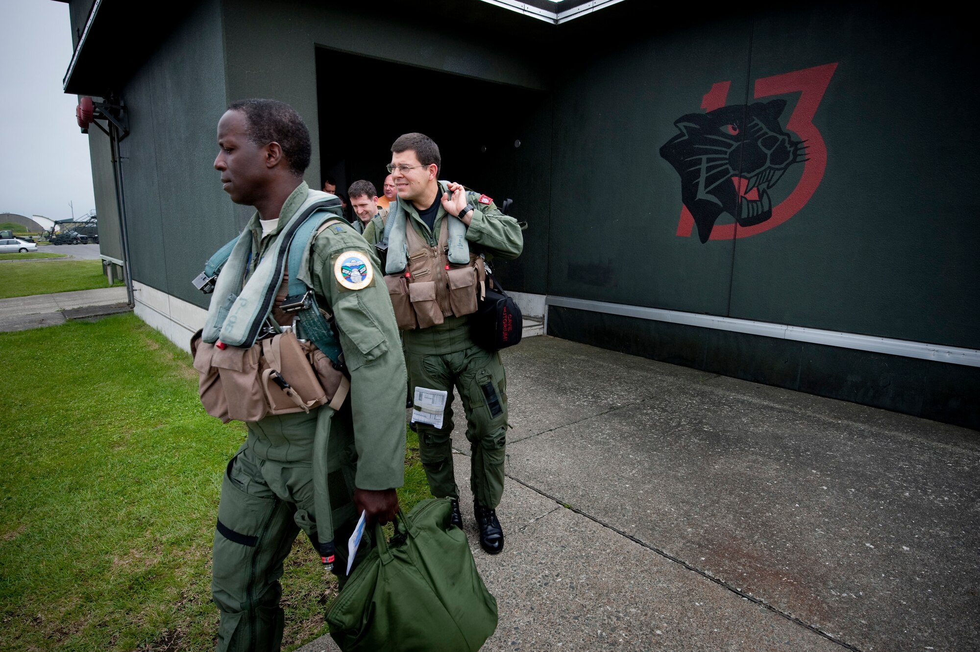 MISAWA AIR BASE, Japan -- Lt. Gen. Edward Rice Jr., U.S. Forces Japan and 5th Air Force commander, exits the 13th Fighter Squadron to fly in an F-16 Fighting Falcon June 28. (U.S. Air Force photo/Staff Sgt. Samuel Morse)