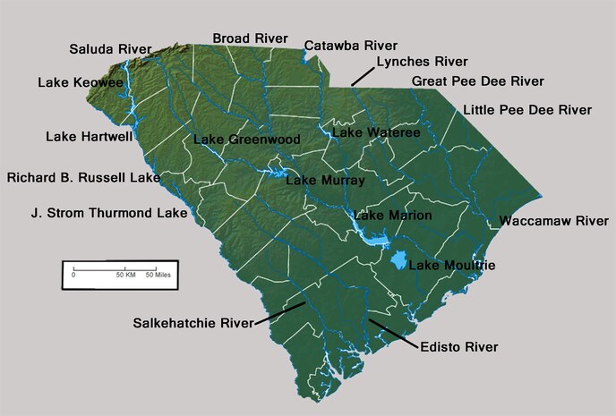 With the lakes, tributaries and ocean border of South Carolina, Charleston?s harbor is just the beginning of the opportunities for recreational boating and water sports. The state boasts more than 50 rivers and 10 major lakes, so when out on the water, follow guidance from Coast Guard professionals, look out for others and have a wingman on the water. For more information on South Carolina bodies of water, visit www.sciway.net. (Courtesy graphic)
