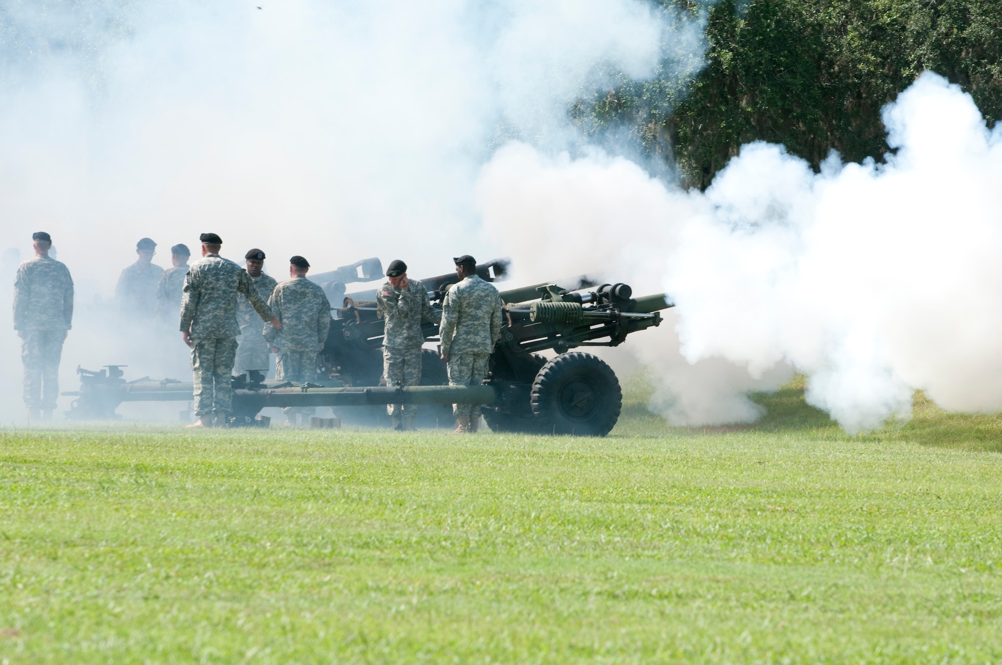 Maj. Gen. Duglas Burnett passed command of the Florida National Guard to Maj. Gen. Emmett Titshaw during a Change of Command ceremony held June 26, 2010, Camp Blanding Joint Combat Training Center, Fl. (U.S. Air Force photo by MSgt Shelley Gill)