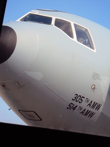 A KC-10 Extender from the 305th Air Mobility Wing, Joint Base McGuire-Dix-Lakehurst, N.J., is parked on the flightline at Spangdahlem Air Base, Germany, during operations June 24, 2010. (U.S. Air Force Photo/Master Sgt. Scott T. Sturkol)