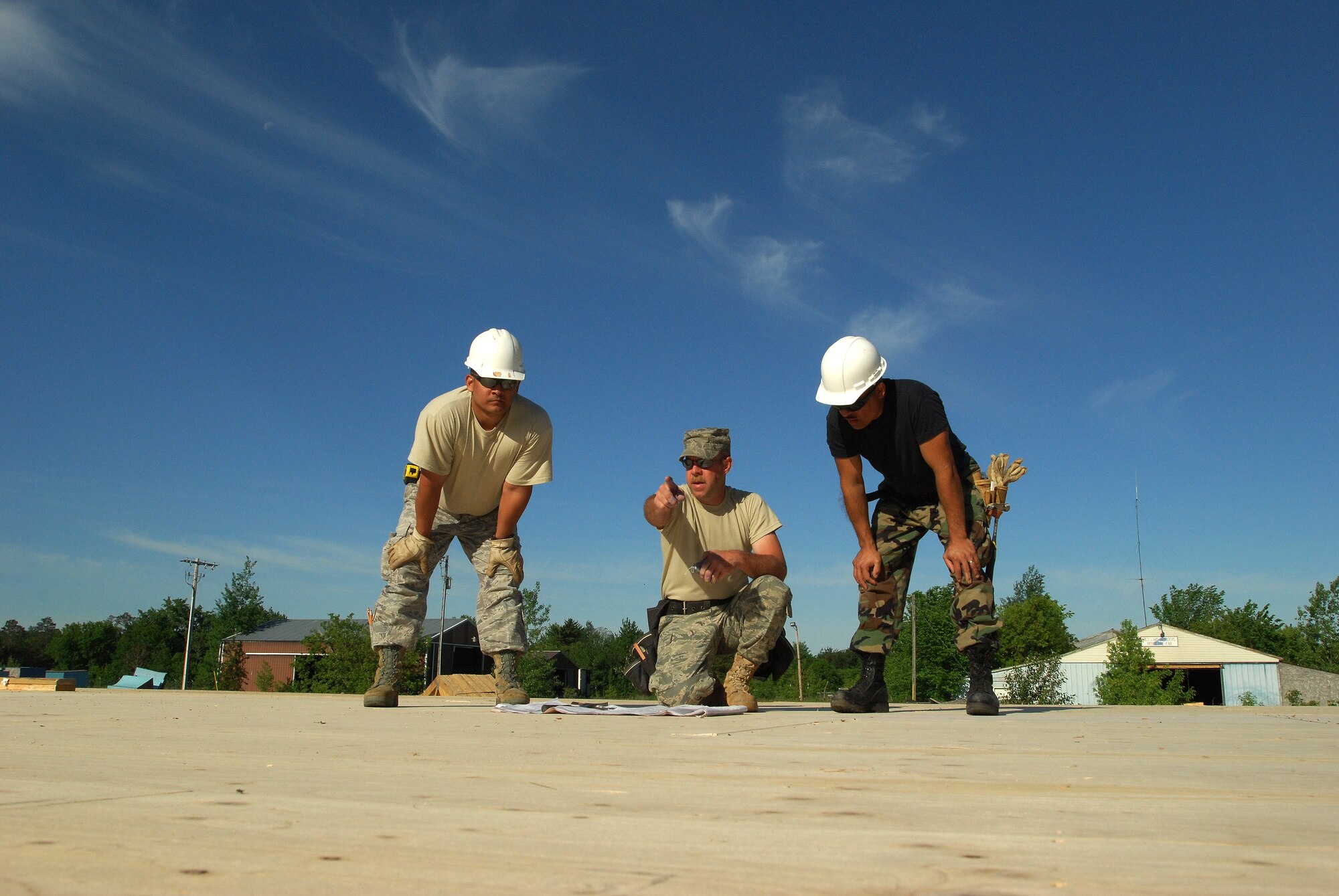 Members of the 433rd Civil Engineering Squadron conduct a humanitarian mission in the Red Lake Indian Reservation for the Red Lake band of Chippewa Indians, just outside of Bemidji, Minnesota. (U.S. Air Force photo/Airman 1st Class Brian McGloin)