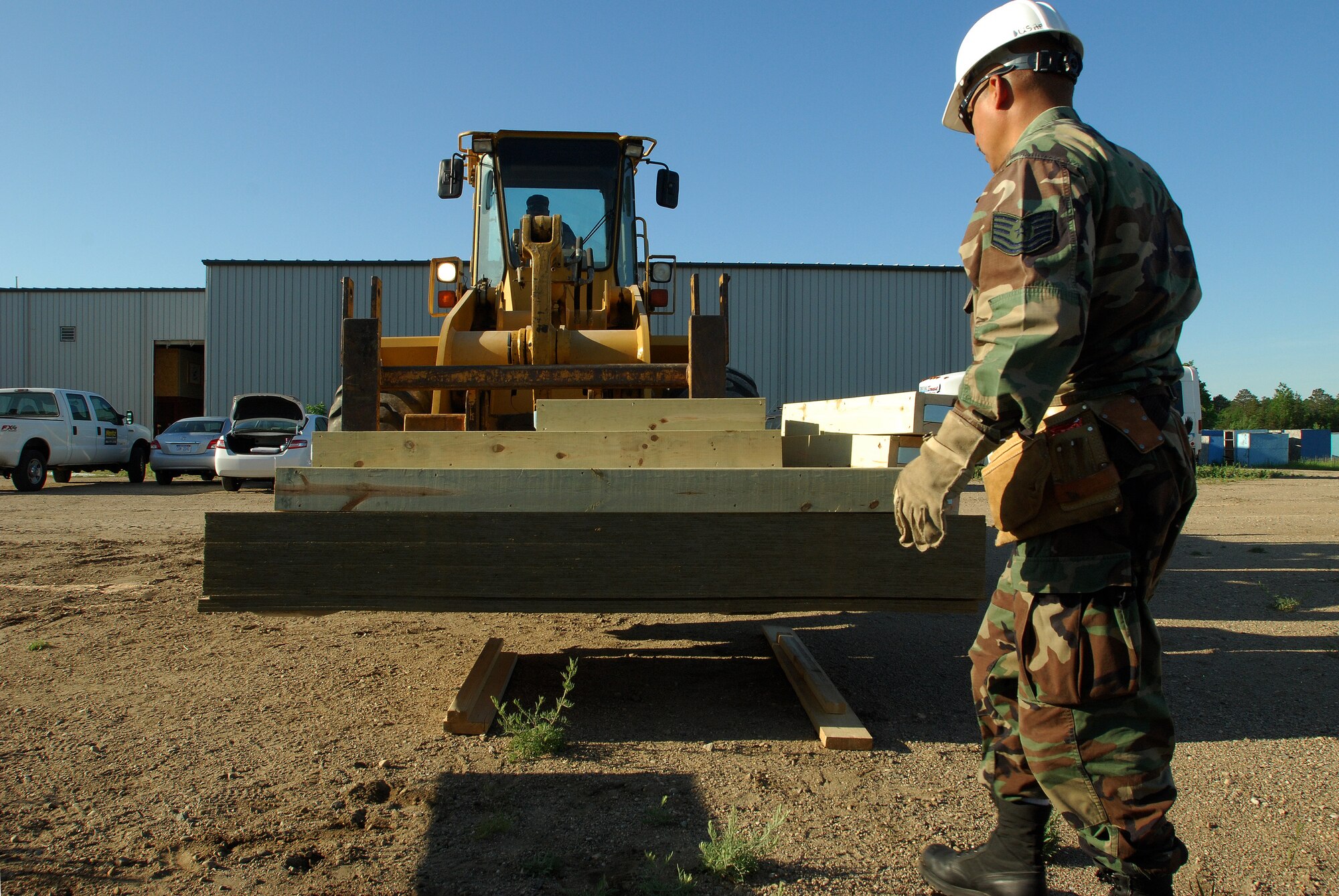 Members of the 433rd Civil Engineering Squadron conduct a humanitarian mission in the Red Lake Indian Reservation for the Red Lake band of Chippewa Indians, just outside of Bemidji, Minnesota. (U.S. Air Force photo/Airman 1st Class Brian McGloin)