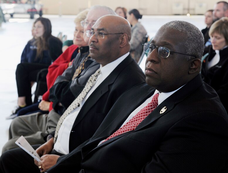 MOODY AIR FORCE BASE, Ga. – The Honorable Tommy Thomas, Deputy Under Secretary of Defense for Military Community and Family Policy, sits in the audience during Moody’s Honorary Commander change of command ceremony here Feb. 25. Mr. Thomas is responsible for policy, advocacy and oversight of all community support aspects to service members and families, including quality of life programs, family and casualty assistance, and morale, welfare and recreation programs. (U.S. Air Force photo by Airman 1st Class Joshua Green)
