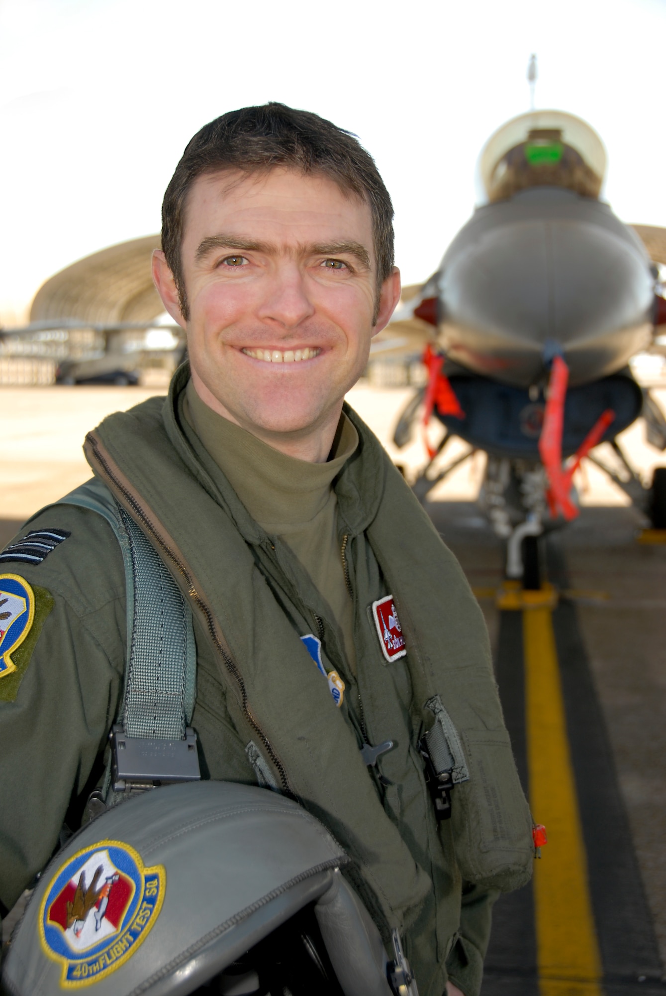 Sqn. Ldr. Hughes, a test pilot for the United Kingdoms Royal Air Force, is working out of the 40th Flight Test Squadron on Eglin Air Force Base, Fla., where he is an assistant duty officer. (Courtesy photo)