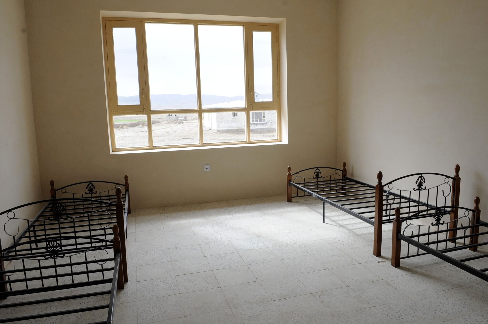 The opening of the Sheik Mati Boy’s High School shows the accomplishments the Provincial Reconstruction Team and the people of the Zabul province have made Feb. 25 in Qalat city.  The newly-built dormitory can house 240 students.  Additionally, the campus boasts a dining facility, a small mosque, soccer fields and large classrooms.  (U.S. Air Force photo by Senior Airman Nancy Hooks/Released)