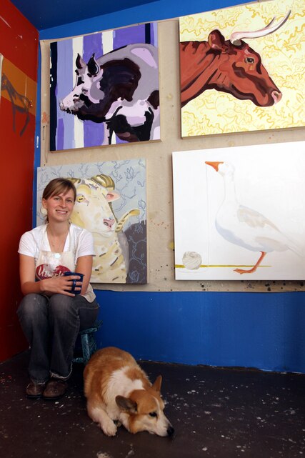 Lily Stockman, a local artist and wife of 1st Lt. Pete Brooks, a special projects officer for the 1st Battalion, 7th Marine Regiment operations office, will display her art at the Red Arrow Gallery in Joshua Tree March 6 at 6:30 p.m.