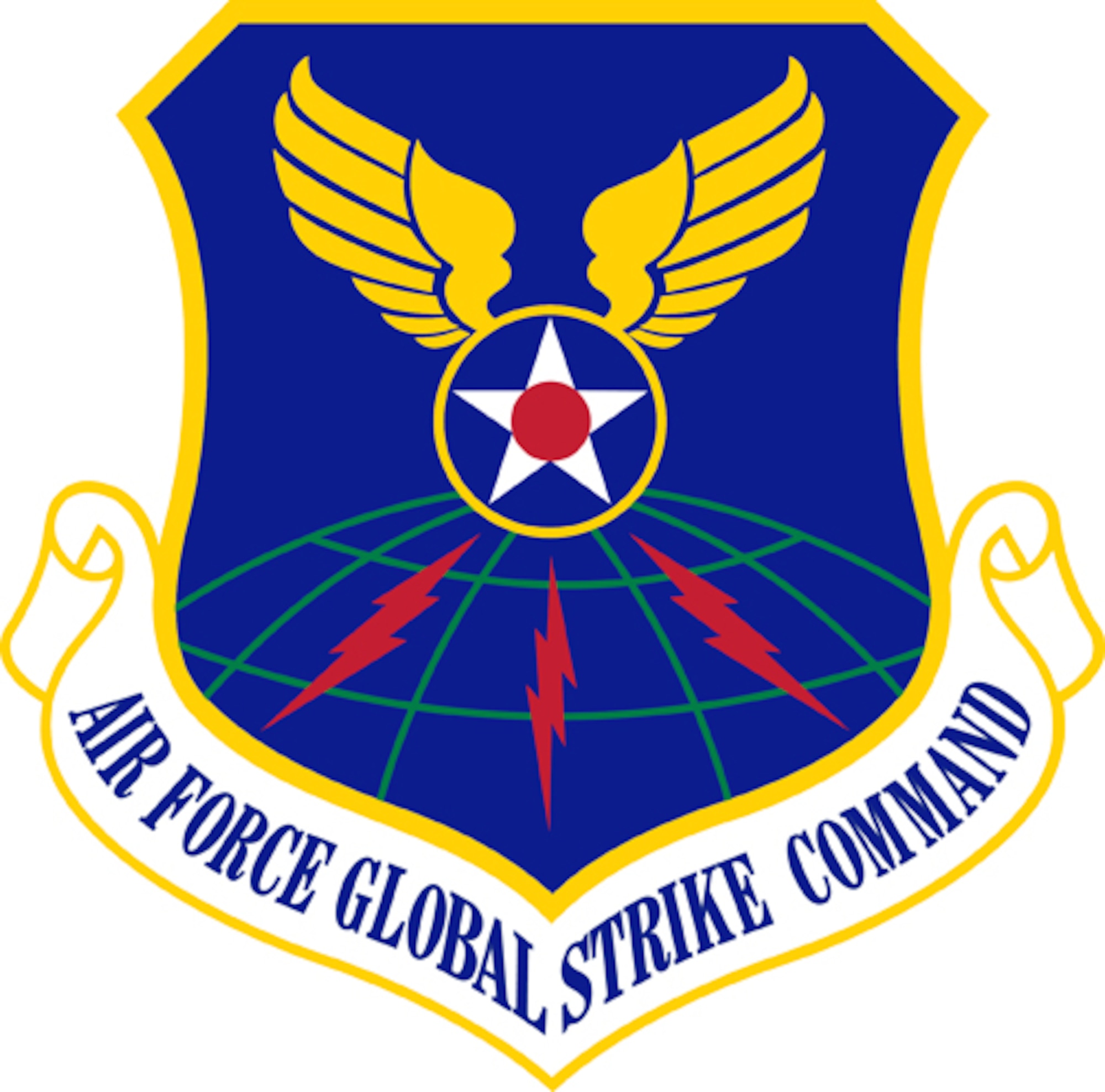 Air Force Global Strike Command Image provided by the Institute of Heraldry. In accordance with Chapter 3 of AFI 84-105, commercial reproduction of this emblem is NOT permitted without the permission of the proponent organizational/unit commander. The image is 7x7 inches @ 300 dpi. 
