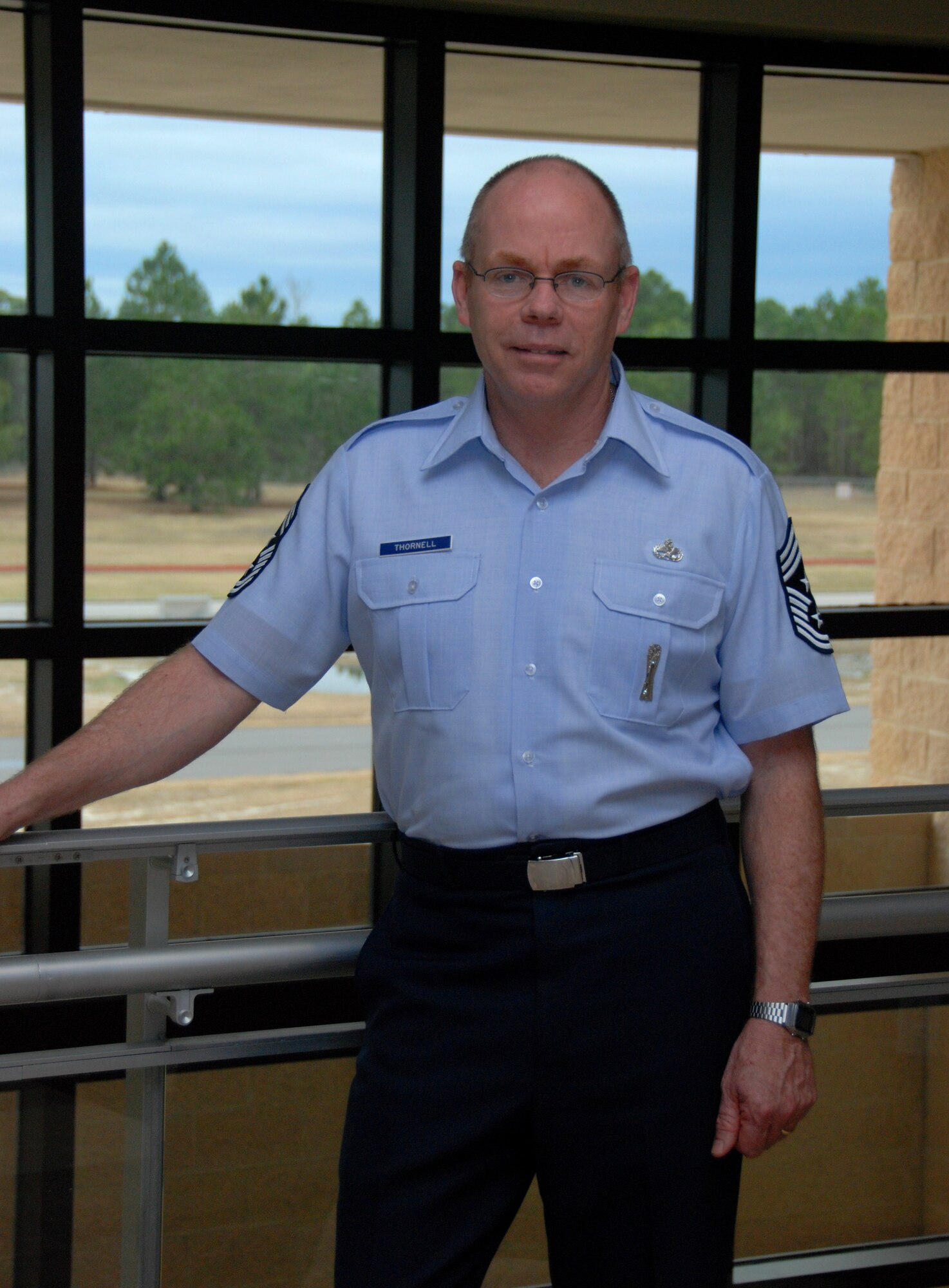 "The best way to accomplish your goals is through an emphasis on education, both on a military level and on a personal level,” said Air Forces Northern Command Chief Master Sergeant Joseph Thornell Sr. (U.S Air Force Photo by Maj. Steve Burke)