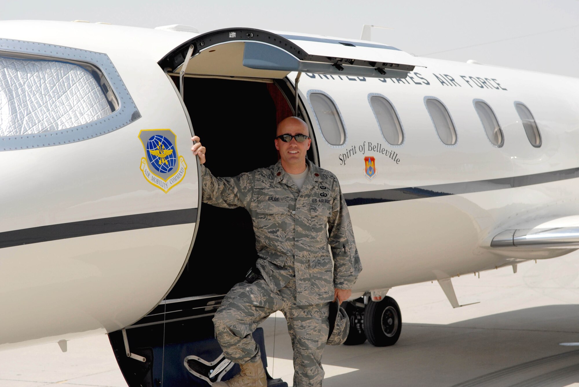 Maj Brian R. Baude, director of operations, 380th Expeditionary Operations Support Squadron, is the host nation liaison at an undisclosed base in Southwest Asia. This additional duty came as a surprise but soon after he began doing it, it was a more of a surprise that Arabic people are much like Americans with the same goals and dreams. (Courtesy photo)