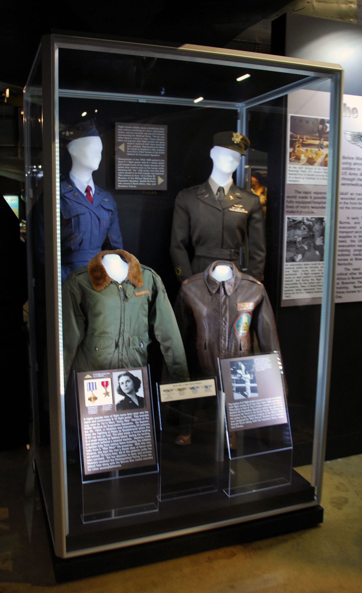 DAYTON, Ohio -- "Winged Angels: USAAF Flight Nurses in WWII" exhibit in the World War II Gallery at the National Museum of the U.S. Air Force. (U.S. Air Force photo)