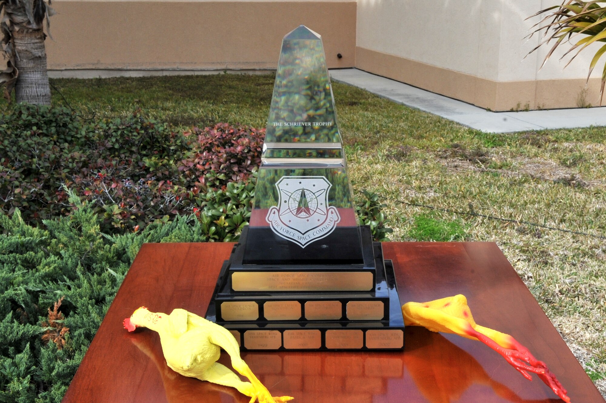 Guardian Challenge prize, 3 years in a row for 45 Space Wing, the Schriever trophy.  