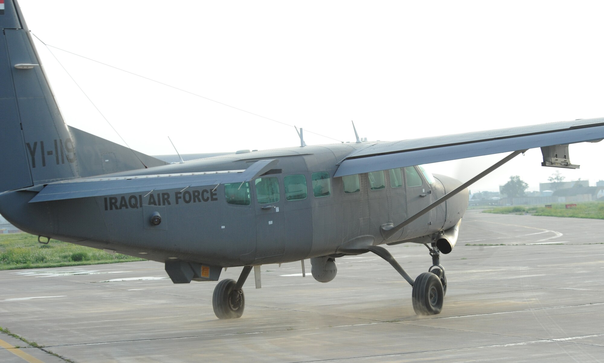 Iraqi air force Squadron 3 launches all six of their aircraft from Kirkuk Regional Air Base, Iraq on March 5, 2010.  This launch is a surge flight operation in support of the upcoming national Iraqi elections on March 7.  This week marks the first time the Iraqi air force will fly an all-Iraqi effort in intelligence, surveillance and reconnaissance in support of an Iraqi election.  (U.S. Air Force photo/Staff Sgt. Tabitha Kuykendall/Released)
