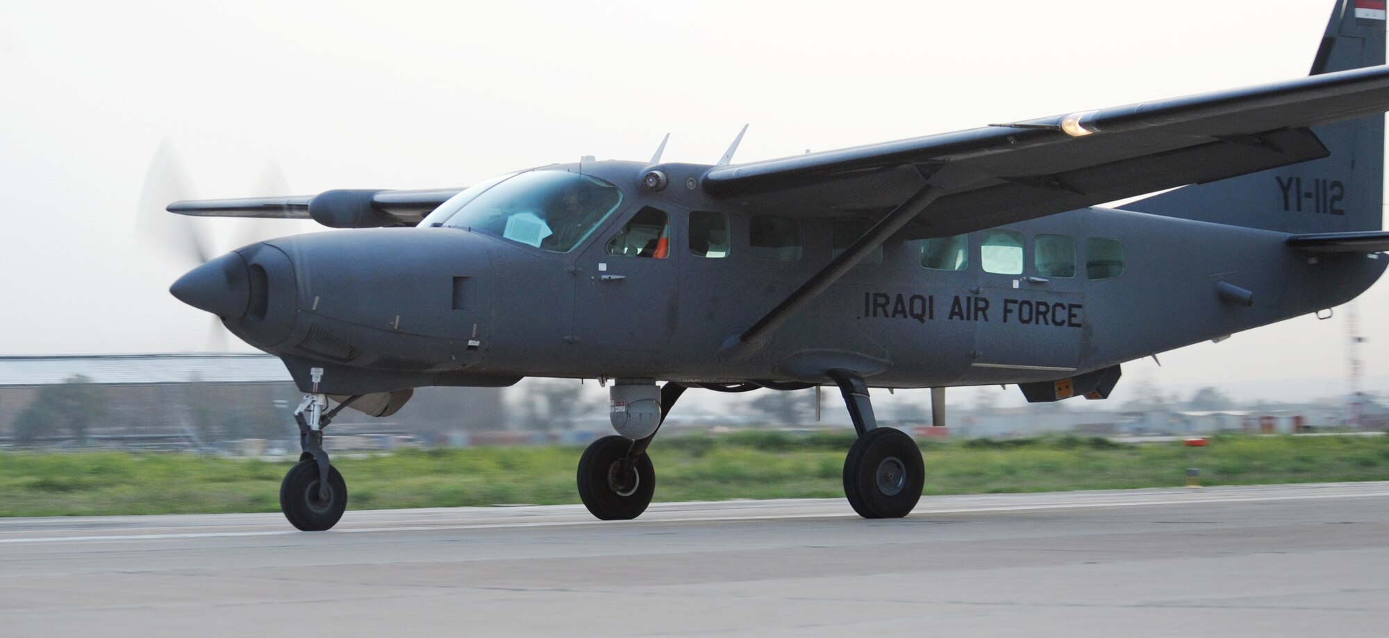 Iraqi air force Squadron 3 launches all six of their aircraft from Kirkuk Regional Air Base, Iraq on March 5, 2010.  This launch is a surge flight operation in support of the upcoming national Iraqi elections on March 7.  This week marks the first time the Iraqi air force will fly an all-Iraqi effort in intelligence, surveillance and reconnaissance in support of an Iraqi election.  (U.S. Air Force photo/Staff Sgt. Tabitha Kuykendall/Released)
