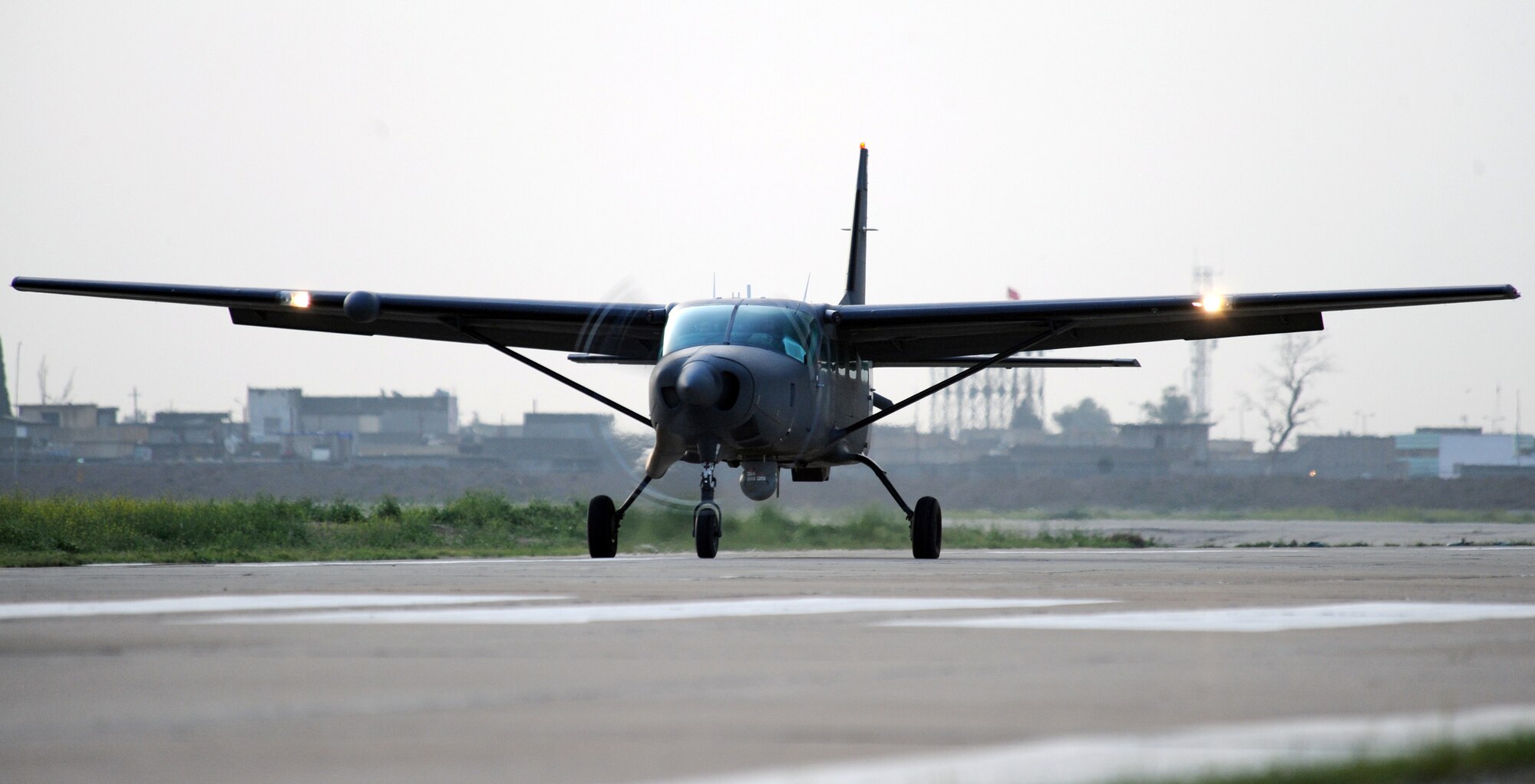 Iraqi air force Squadron 3 launches all six of their aircraft from Kirkuk Regional Air Base, Iraq on March 5, 2010.  This launch is a surge flight operation in support of the upcoming national Iraqi elections on March 7.  This week marks the first time the Iraqi air force will fly an all-Iraqi effort in intelligence, surveillance and reconnaissance in support of an Iraqi election.  (U.S. Air Force photo/Staff Sgt. Tabitha Kuykendall/Released)
