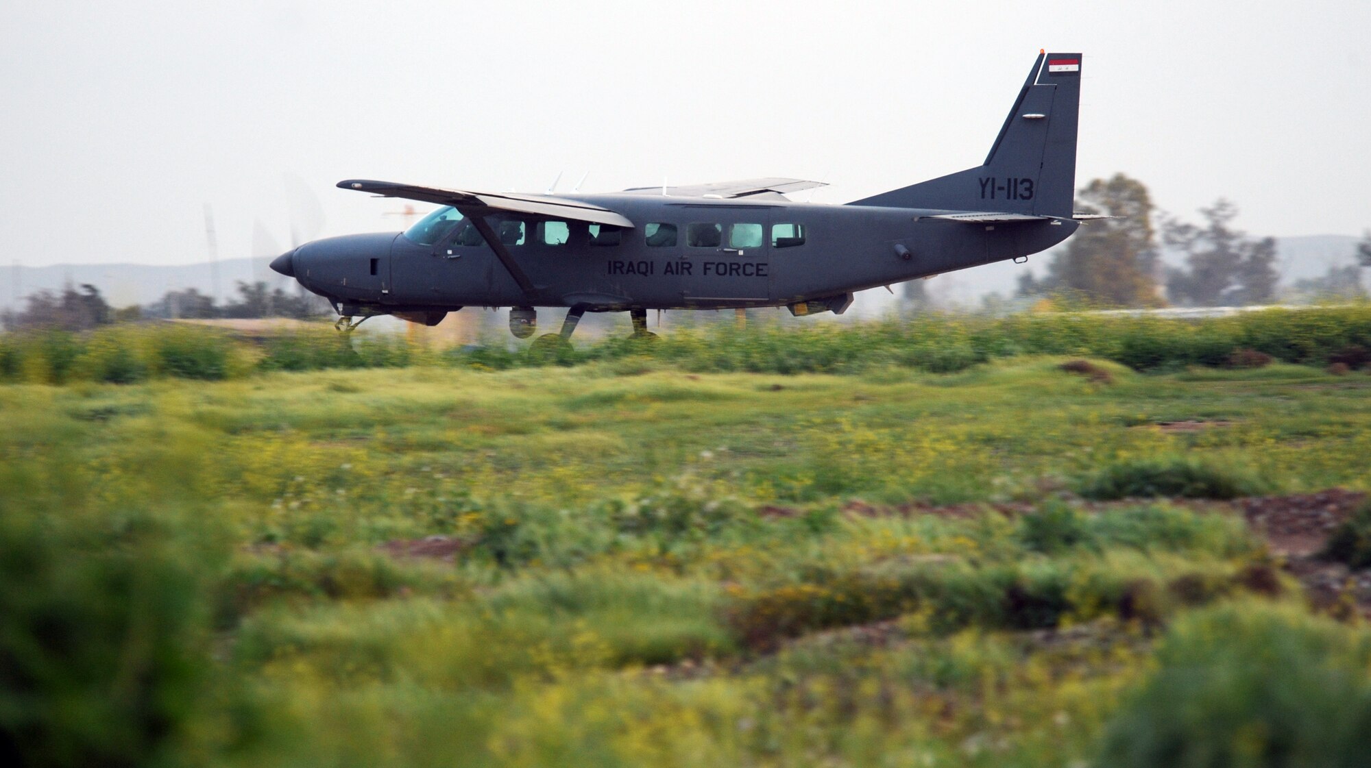 Iraqi air force Squadron 3 launches all six of their aircraft from Kirkuk Regional Air Base, Iraq on March 5, 2010.  This launch is a surge flight operation in support of the upcoming national Iraqi elections on March 7.  This week marks the first time the Iraqi air force will fly an all-Iraqi effort in intelligence, surveillance and reconnaissance in support of an Iraqi election.  (U.S. Air Force photo/Staff Sgt. Tabitha Kuykendall/Released)
