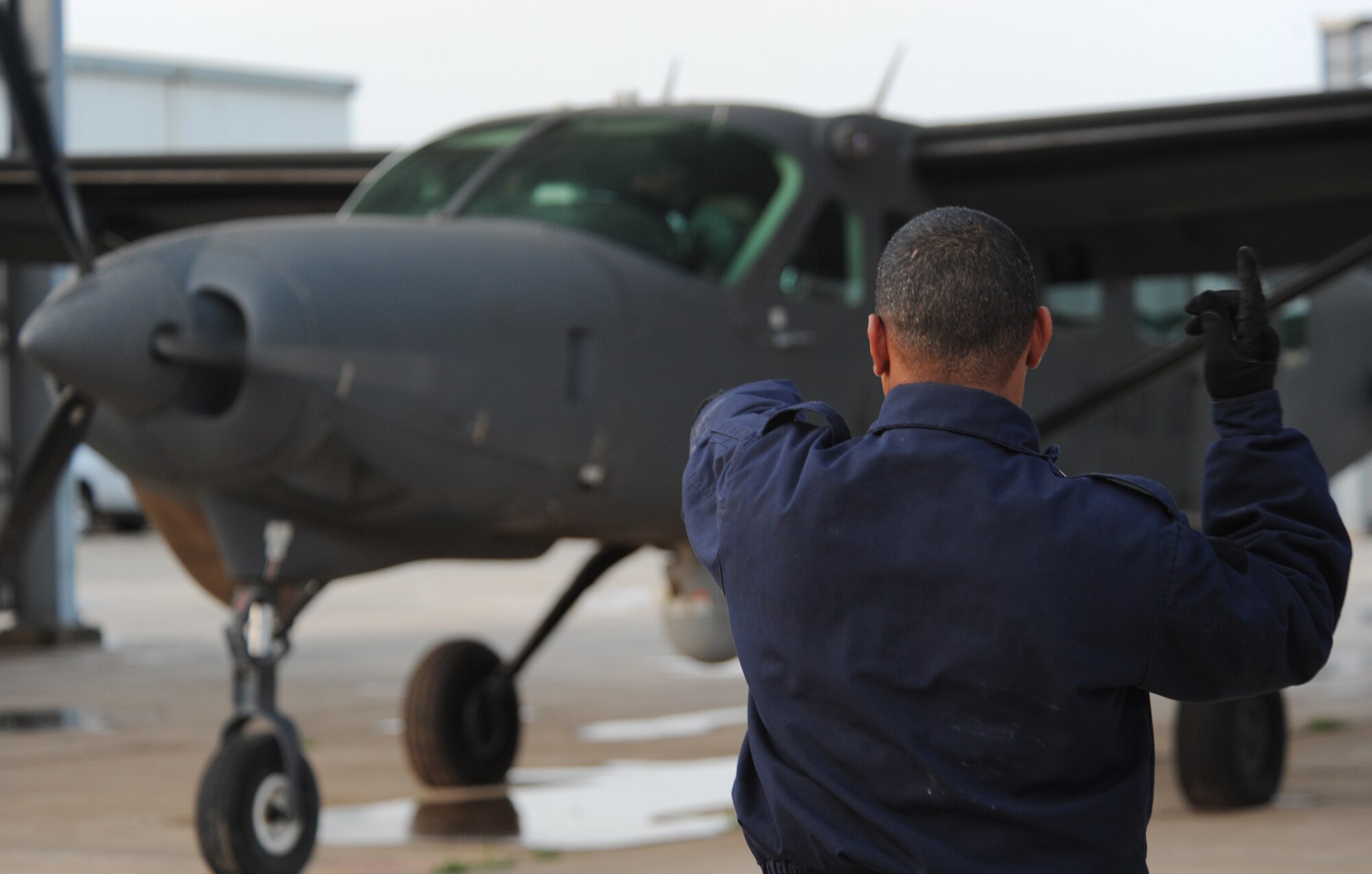 Iraqi air force Squadron 3 launches all six of their aircraft from Kirkuk Regional Air Base, Iraq on March 5, 2010.  This launch is a surge flight operation in support of the upcoming national Iraqi elections on March 7.  This week marks the first time the Iraqi air force will fly an all-Iraqi effort in intelligence, surveillance and reconnaissance in support of an Iraqi election.  (U.S. Air Force photo/Staff Sgt. Tabitha Kuykendall/Released)
