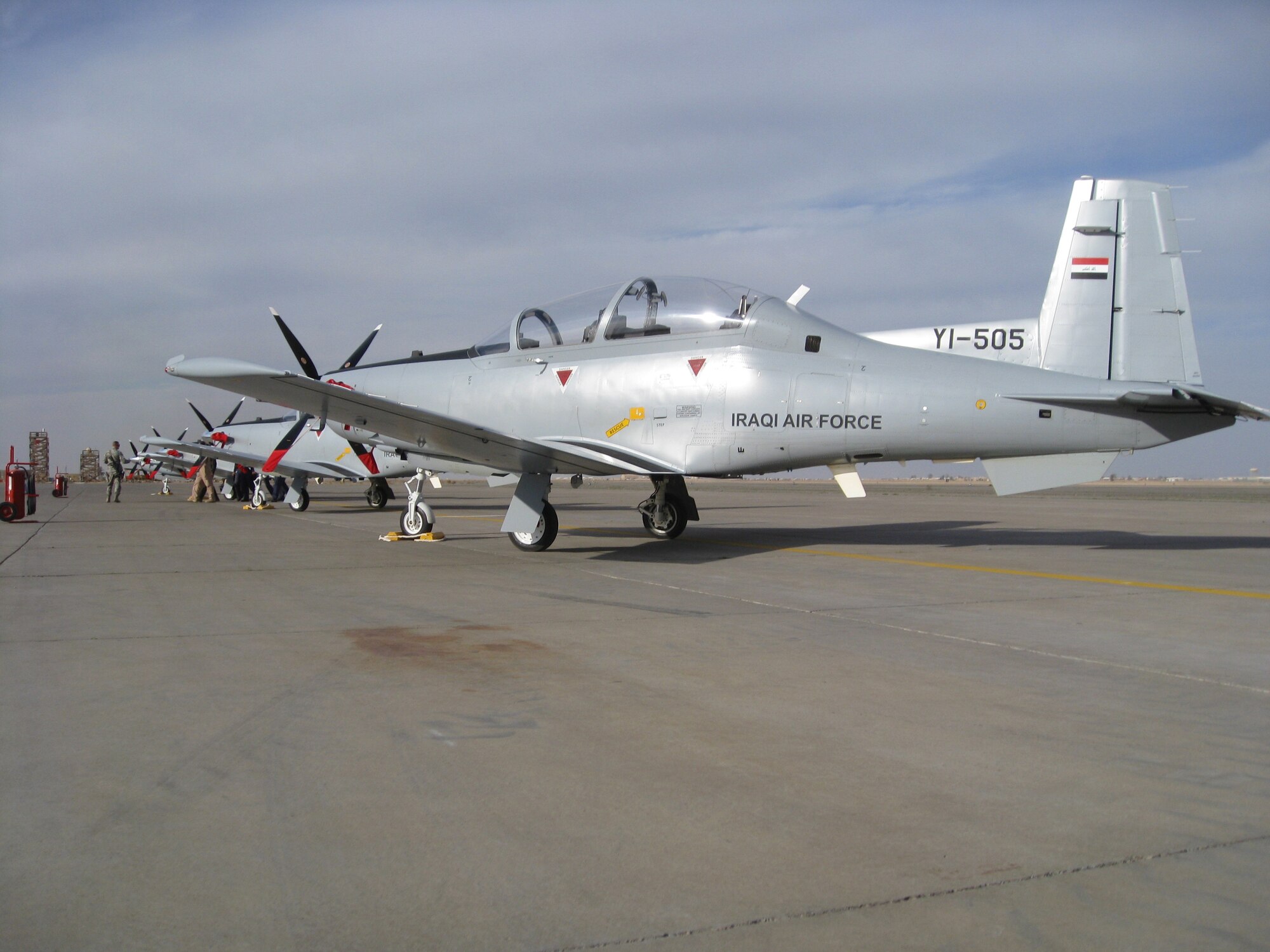 T-6A trainer aircraft will provide a platform for Iraqi flight instructors – who will begin their instructor training in March --  to teach Iraqi Air Force College cadets the skills they will need to fly military aircraft. (courtesy photo)