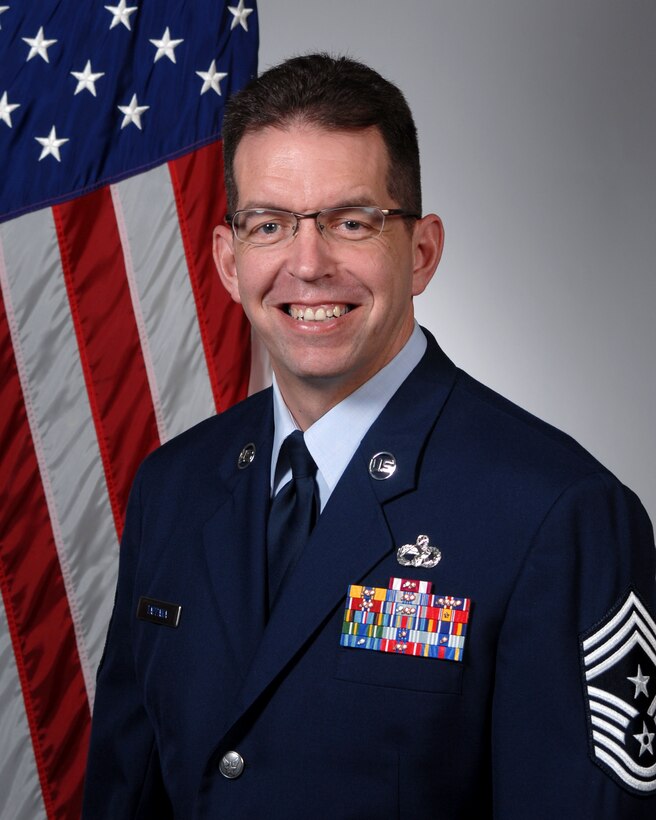 During a recent visit to Sheppard Air Force Base, Texas, Chief Master Sgt. Robert Tappana, command chief master sergeant of Air Education and Training Command, discussed his views on some of AETC and Sheppard's contributions to developing today’s Airmen.  (U.S. Air Force/courtesy photo)
