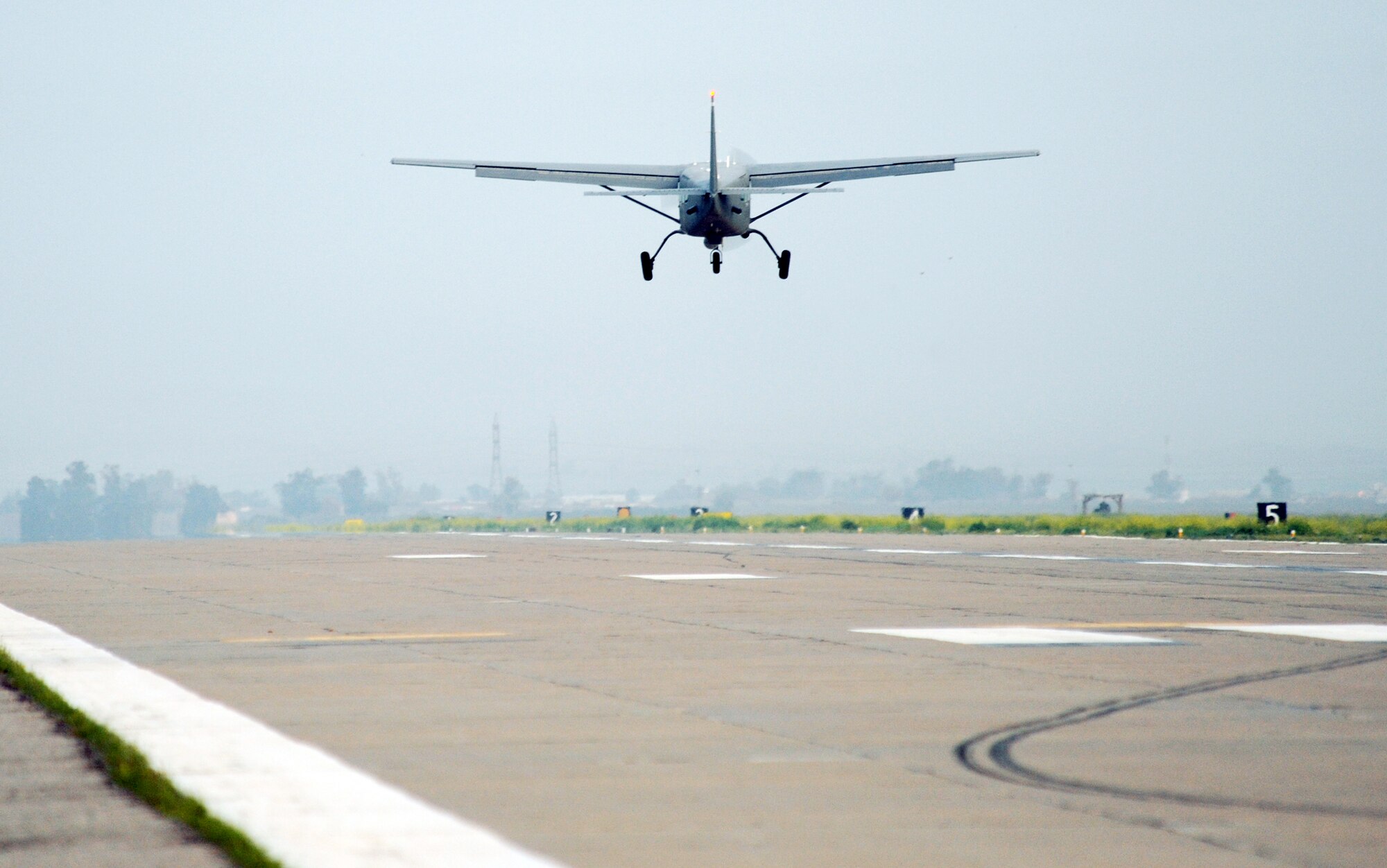 Iraqi air force Squadron 3 launches six of their aircraft March 5, 2010, from Kirkuk Regional Air Base, Iraq. This launch was a surge flight operation in support of the national Iraqi elections March 7. (U.S. Air Force photo/Staff Sgt. Tabitha Kuykendall)