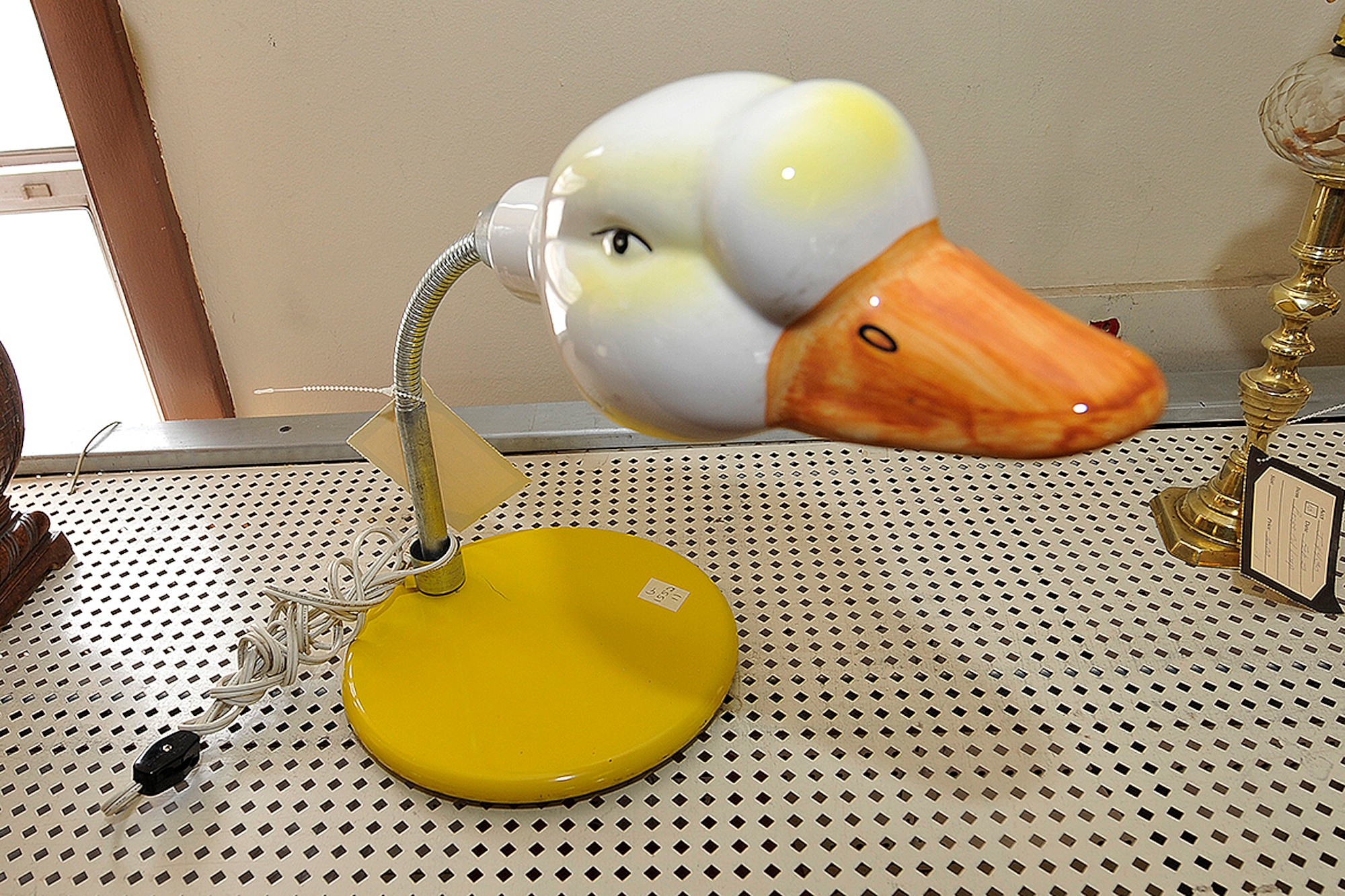 This duck lamp is among thousands of unique items for sale at the Peterson Thrift Shop, Building 615, off Otis Street and Wurtsmith Avenue. All items sold at the Thrift Shop are “as is.” There are no refunds or exchanges. The shop is open from 9 a.m. to 2 p.m. Tuesday to Friday and from 10 a.m. to noon the first and third Saturday of the month. (U.S. Air Force photo/Rob Bussard)