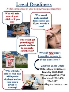 LANGLEY AIR FORCE BASE, Va. -- The 633d Air Base Wing Judge Advocate Office offers legal assistance in several areas to ensure Airmen are combat ready. Some of the legal documents available at the office are wills, powers of attorney, living wills and claims. (Courtesy photo)