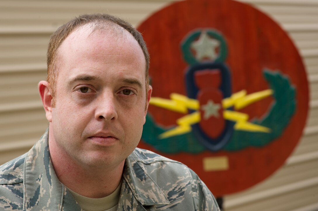 LANGLEY AIR FORCE BASE, Va. – Staff Sgt. Blake Lundstrom is an Explosive Ordnance Disposal team lead in the 633d Civil Engineer Squadron.  EOD provides freedom of movement to ground forces and protection for personnel and property, by disposing of explosive hazards.  (U.S. Air Force photo/Staff Sgt. Barry Loo)