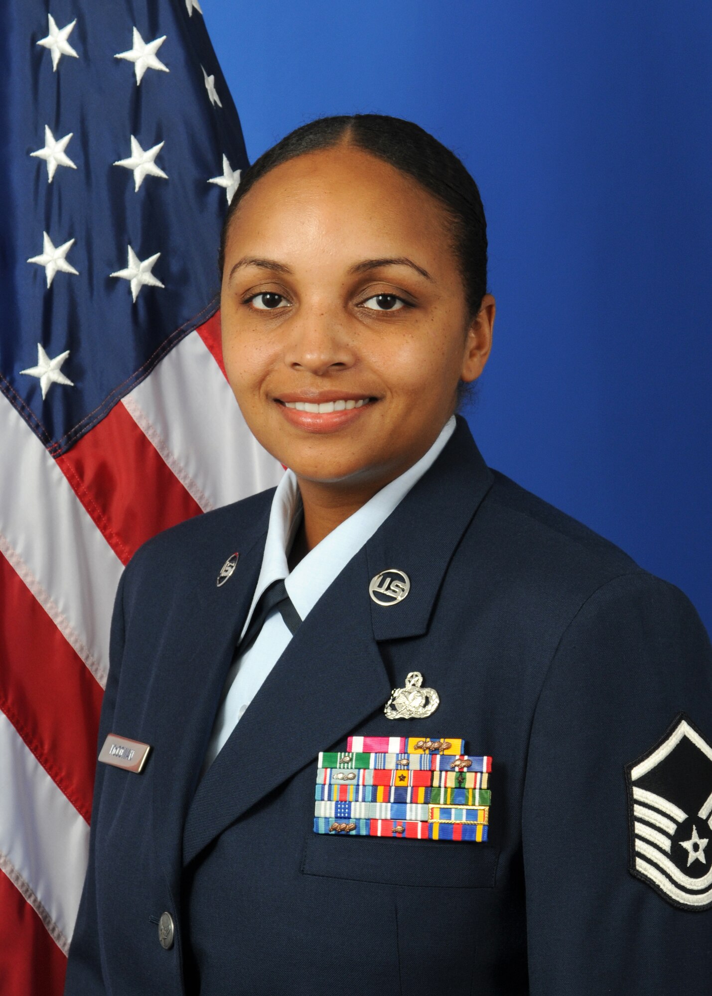 Master Sgt. Monita  McCowan, 8lst Force Support Squadron, was named base honor guard program manager for the year. (Courtesy photo)