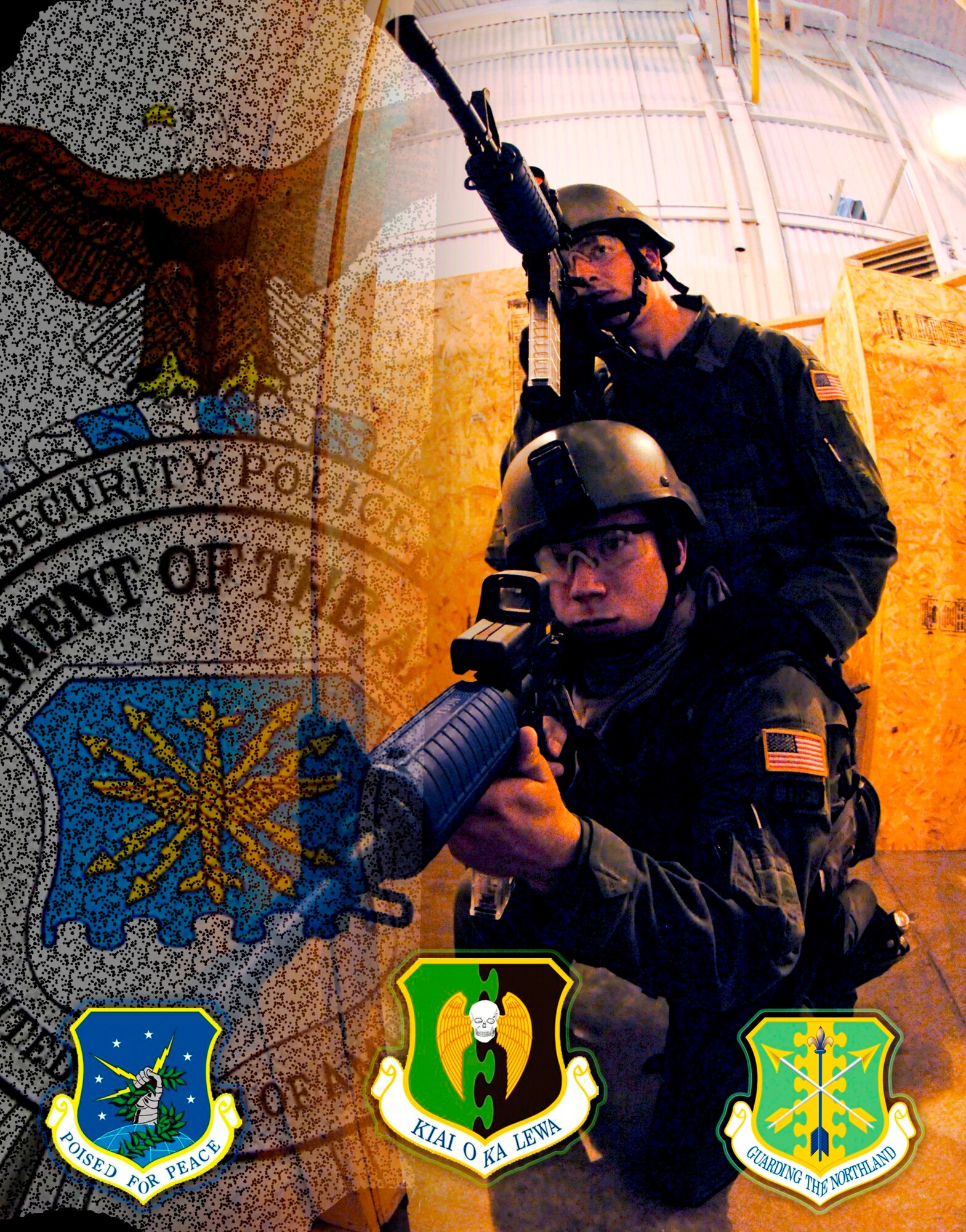 MINOT AIR FORCE BASE, N.D. -- The old base exchange is undergoing an extensive remodeling and design project as the building is made into a joint security forces training complex for the 5th Security Forces Squadron, 91st Security Forces Group and the 219th Security Forces Squadron of the 119th Wing, North Dakota Air National Guard. (U.S. Air Force graphic by Senior Airman Benjamin Stratton)