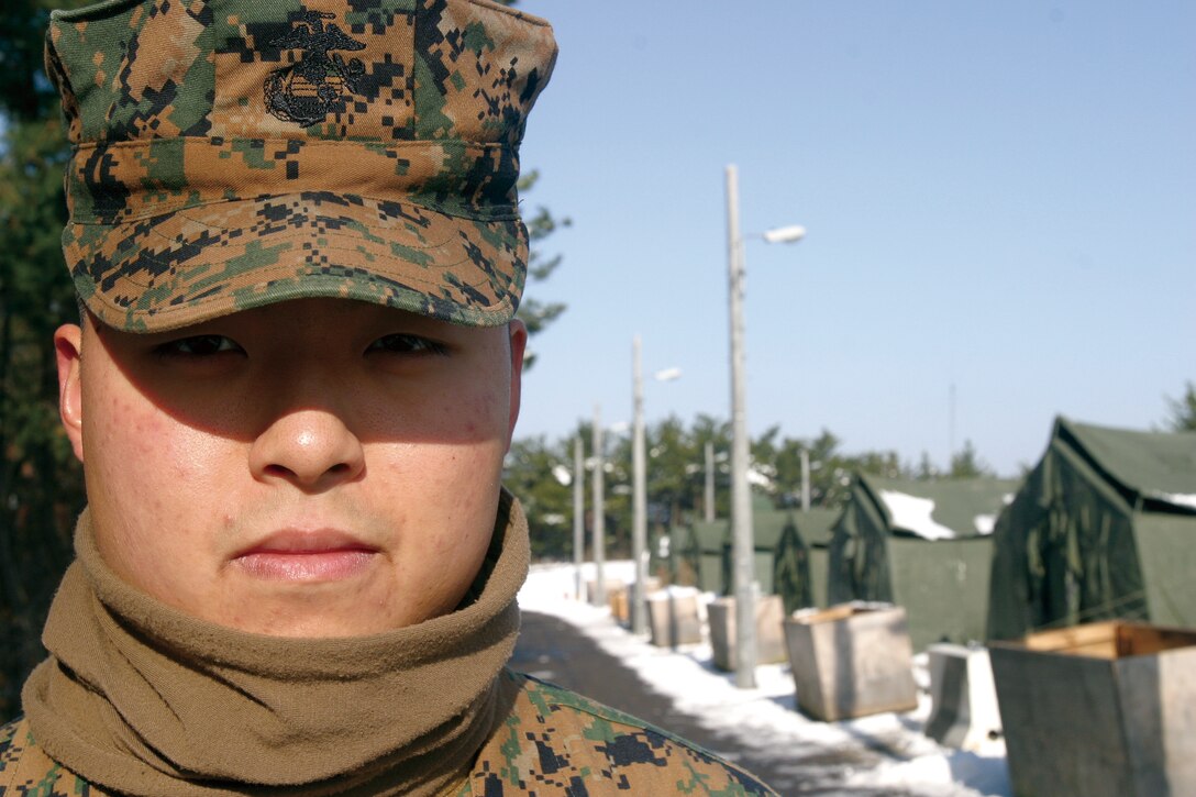 Cpl. Haesaul 'Jay' Yoon, data networking specialist, 4th Marine Regiment, 3rd Marine Division, III Marine Expeditionary Force, is currently at Exercise Key Resolve 2010, in Korea, to translate between the Korean people and the U.S. Marines.