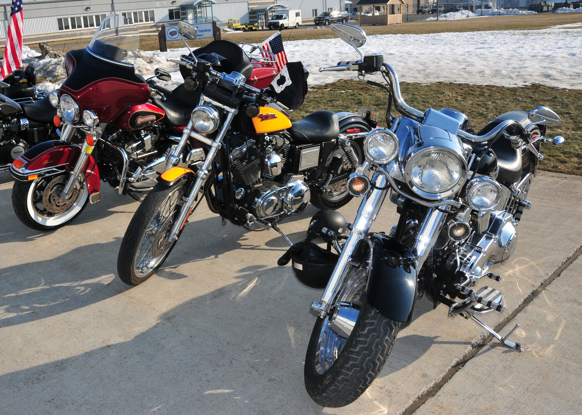 A motorcycle training program at Niagara Falls Air Reserve Station for both beginner and expert riders is being offered with classes beginning in May. This class is a prerequisite to being allowed to ride motorcycles on military installations. (U.S. Air Force photo by Staff Sgt Joseph McKee)