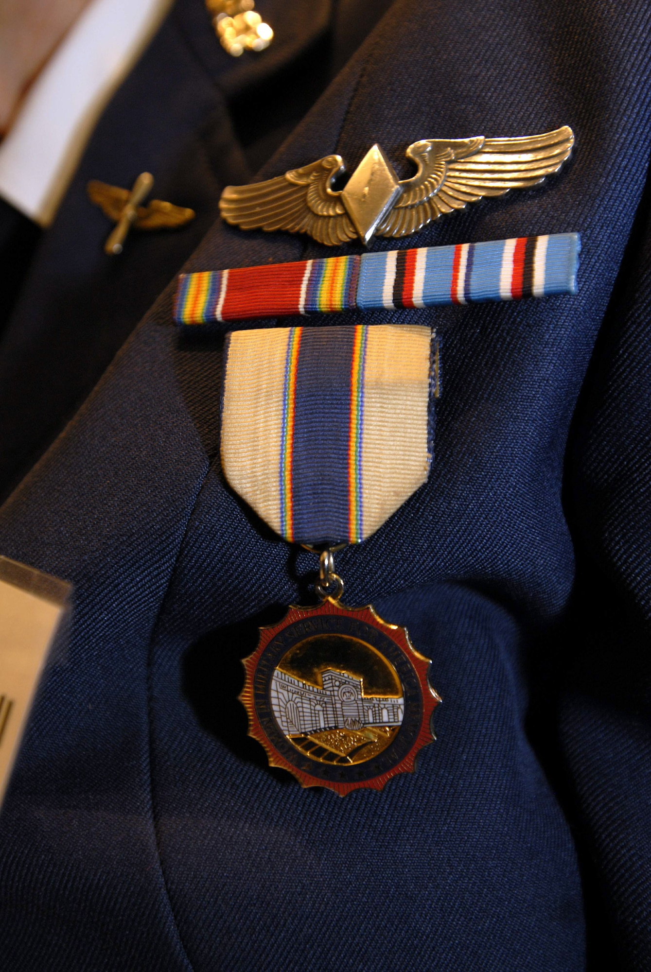 Betty Wall Strohfus, a Women Airforce Service Pilot from Minnesota, wears her World War II-era unifrom during the Congressional Gold Medal ceremony at the Capitol March 10, 2010. In addition to her medals honoring her service during the war, she also donned her flight wings and a medal she received at the opening of the Women in Military Service for America memorial. More than 200 WASPs attended the event, many of them wearing their World War II-era uniforms. (U.S. Air Force photo/Staff Sgt. J.G. Buzanowski)