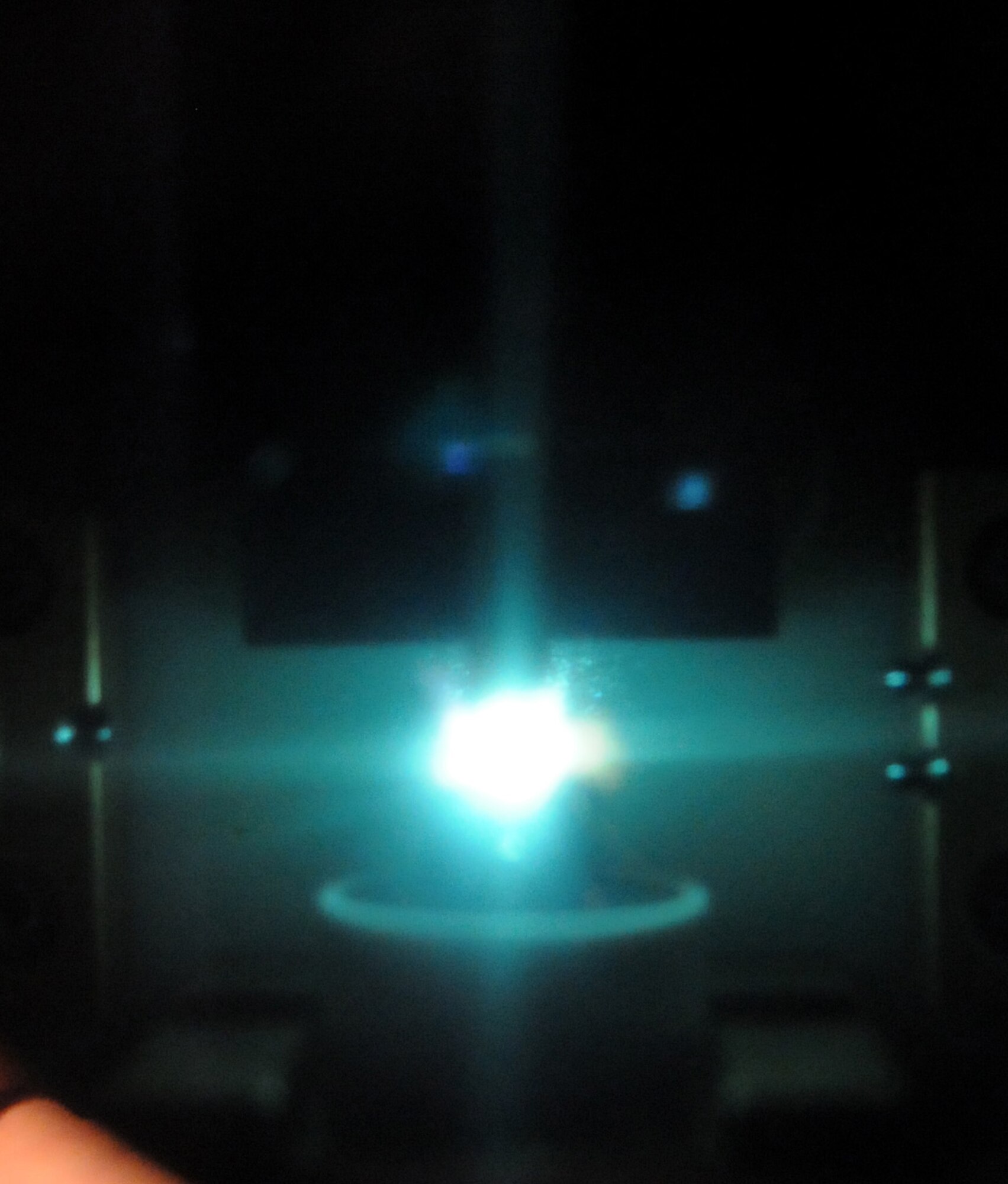 RAF MILDENHALL, England – The 100th Maintenance Group Non-Destructive Inspection shop Joint Oil Analysis Program uses a Spectral M machine to break down an aircraft engine oil sample to measure metallic pieces down to parts per millionth. The purpose of the machine is to ensure that “wear” metal particles do not exceed allowable limits. (U.S. Air Force Photo/ Staff Sgt. Jerry Fleshman)