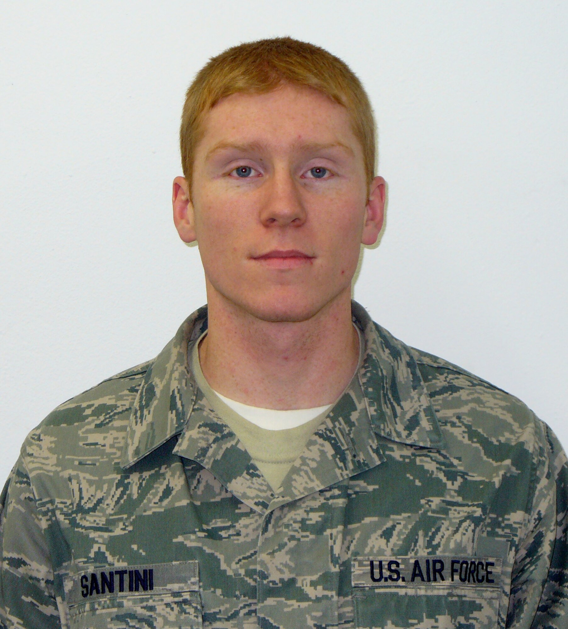 SPANGDAHLEM AIR BASE, Germany - Airman 1st Class Jesse Lee Santini, 52nd Equipment Maintenance Squadron, is the Top Saber Performer for the week of March 5 - March 12. (U.S. Air Force photo/Airman 1st Class Staci Miller)