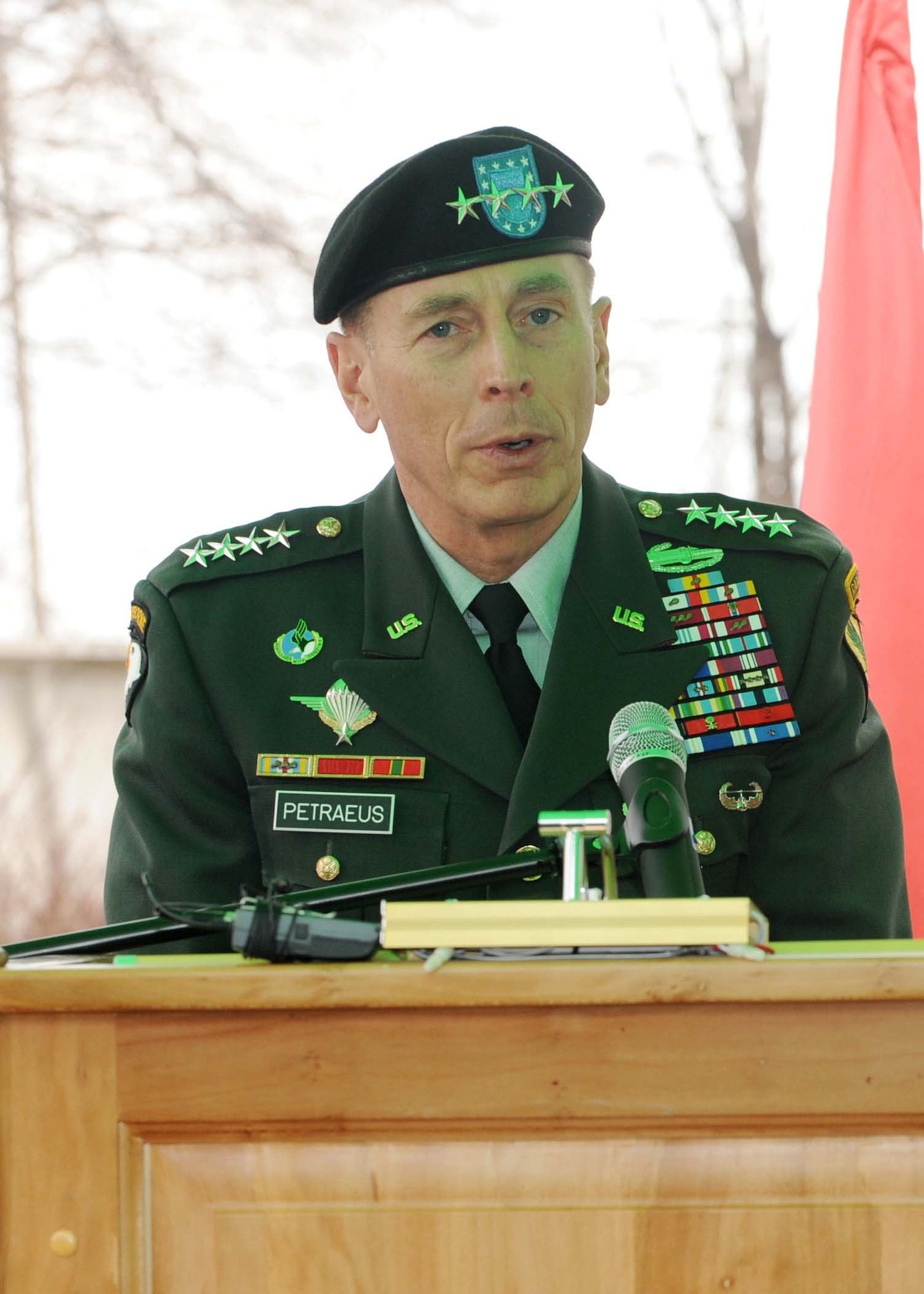 U.S. Army Gen. David Petraeus, Commander, U.S. Central Command, speaks during the ground breaking ceremony for the Women's Center in Bishkek, Kyrgyzstan, March 11, 2010. (U.S. Air Force photo/Senior Airman Nichelle Anderson/released)
