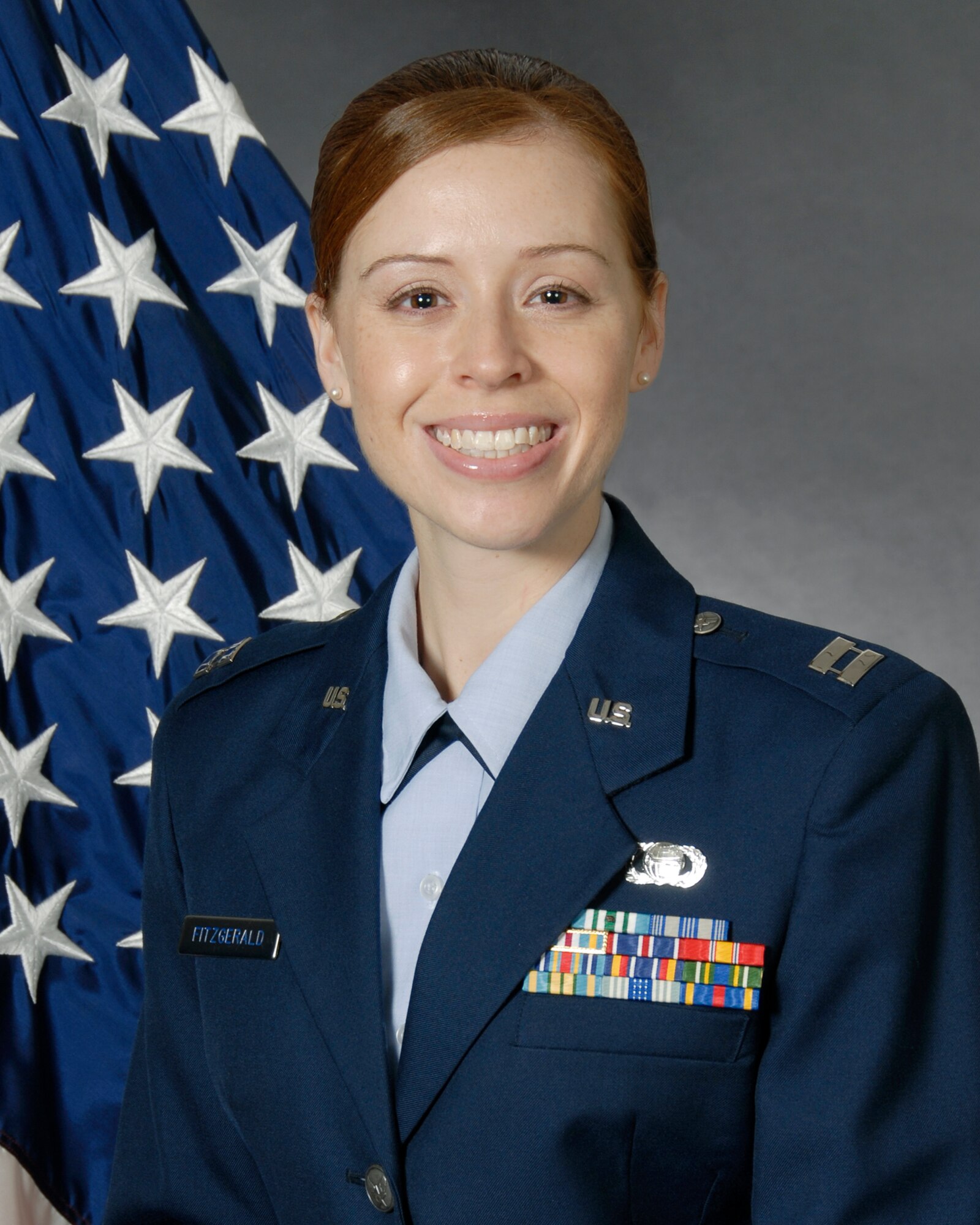 Capt. Kathryn Fitzgerald, 303rd Intelligence Squadron, is the 480th Intelligence Wing's Company Grade Officer of the Year. (Courtesy photo)