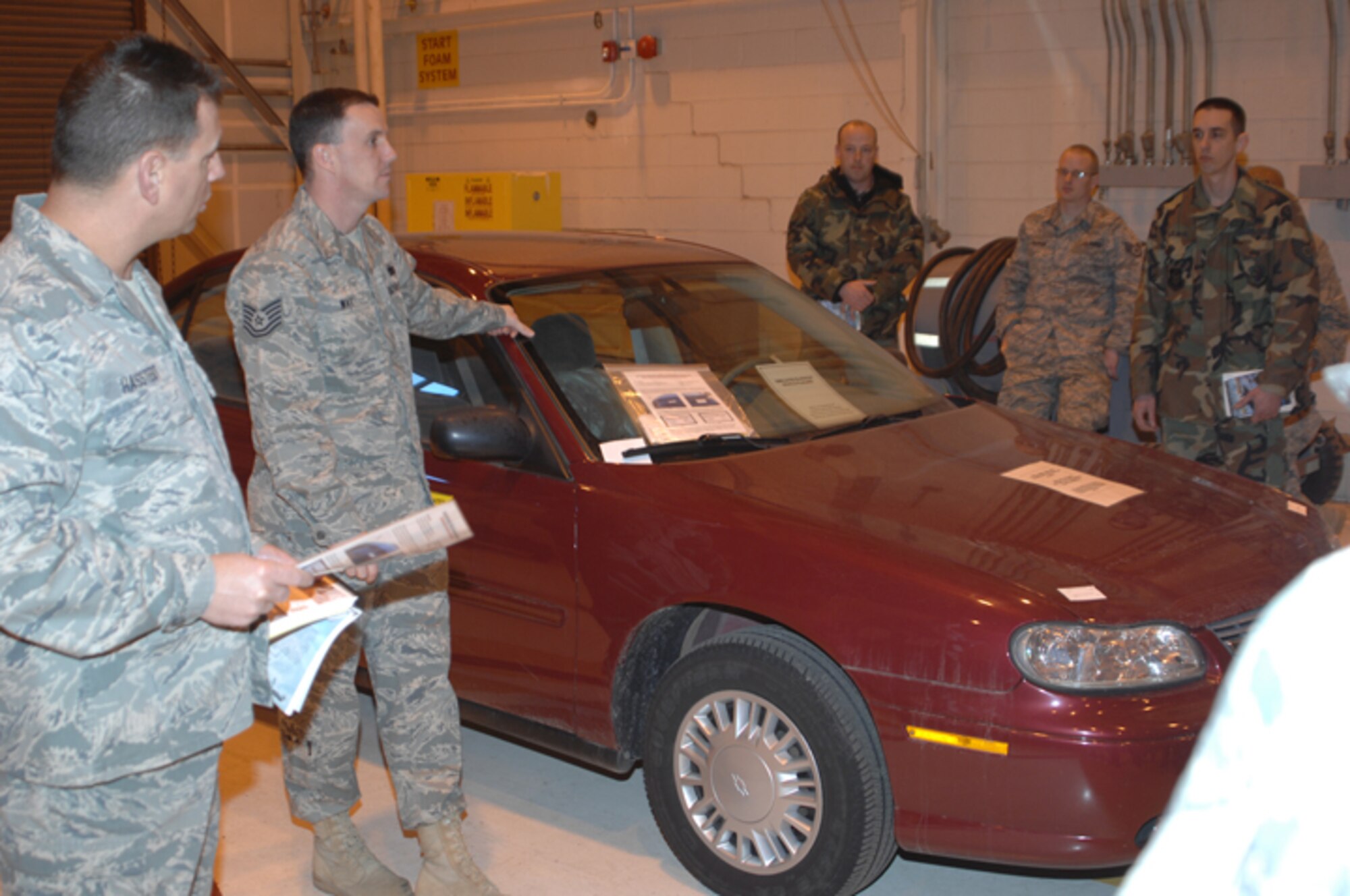 GRISSOM AIR RESERVE BASE, Ind., -- As part of the "Ability to Survive and Operate" training, 434th Air Refueling Wing personnel received instruction on how to decontaminate vehicles and equipment.  (U.S. Air Force photo/Senior Airman Carl Berry)