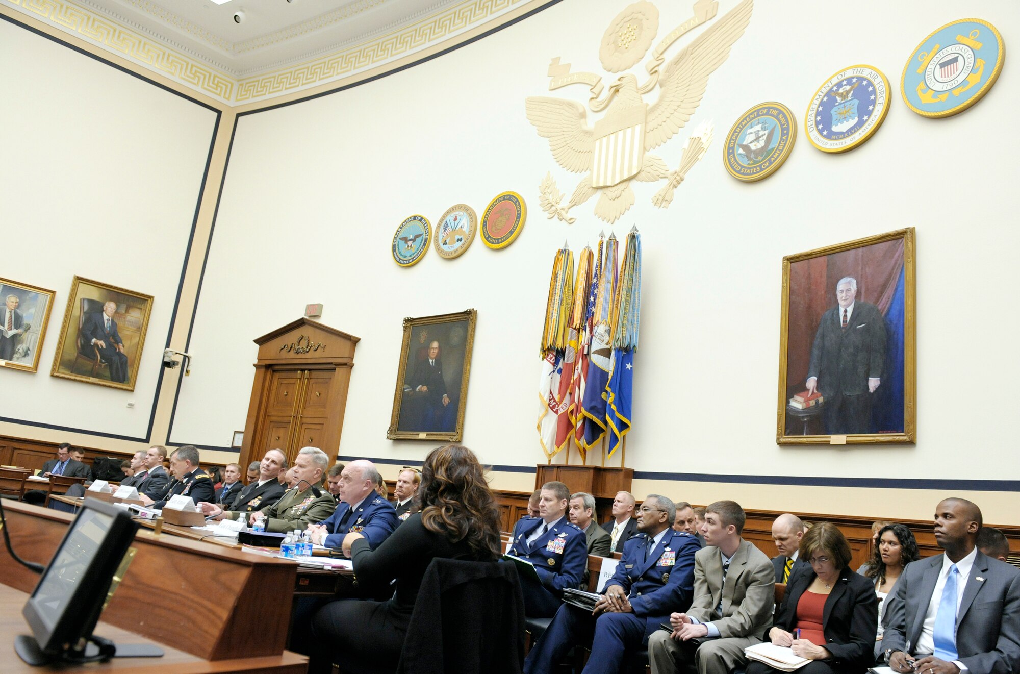 Air Force Vice Chief of Staff Gen. Carrol H. "Howie" Chandler testifies before the House Armed Services Subcommittee on Readiness March 16, 2010, along with the vice chiefs of staff for the other military services.  General Chandler noted that the largest concerns that "keep him up at night" are the balance of the force, the age of the Air Force inventory, personnel costs and acceleration of costs for new capabilities as the service attempts to recapitalize.  (U.S. Air Force photo/Jim Varhegyi)