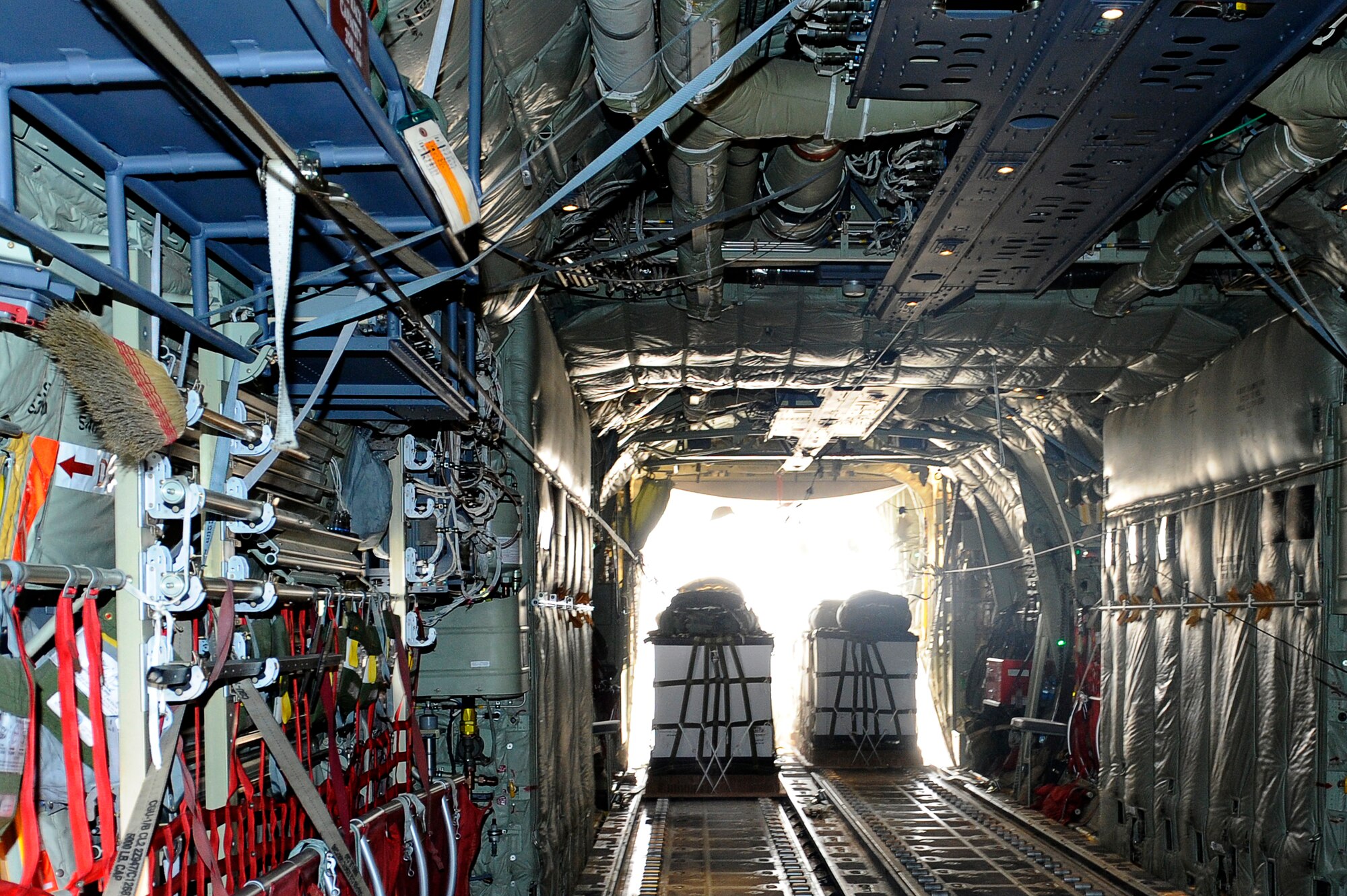 U.S. Air Force Airmen conduct an airdrop over Afghanistan, March 2, 2010. (U.S. Air Force photo by/ Tech. Sgt. Jeromy K. Cross/released)




