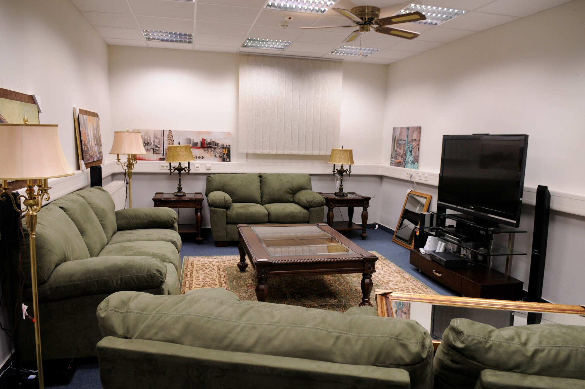 Final construction of activity rooms located in Club 7 nears completion on Ramstein Air Base, Germany, March 16, 2010. The Chapel established Club 7 due to a new Air Force initiative to provide an effective venue to minister to the spiritual and physical needs of single Airmen. (U.S. Air Force photo by Airman 1st Class Brittany Perry)