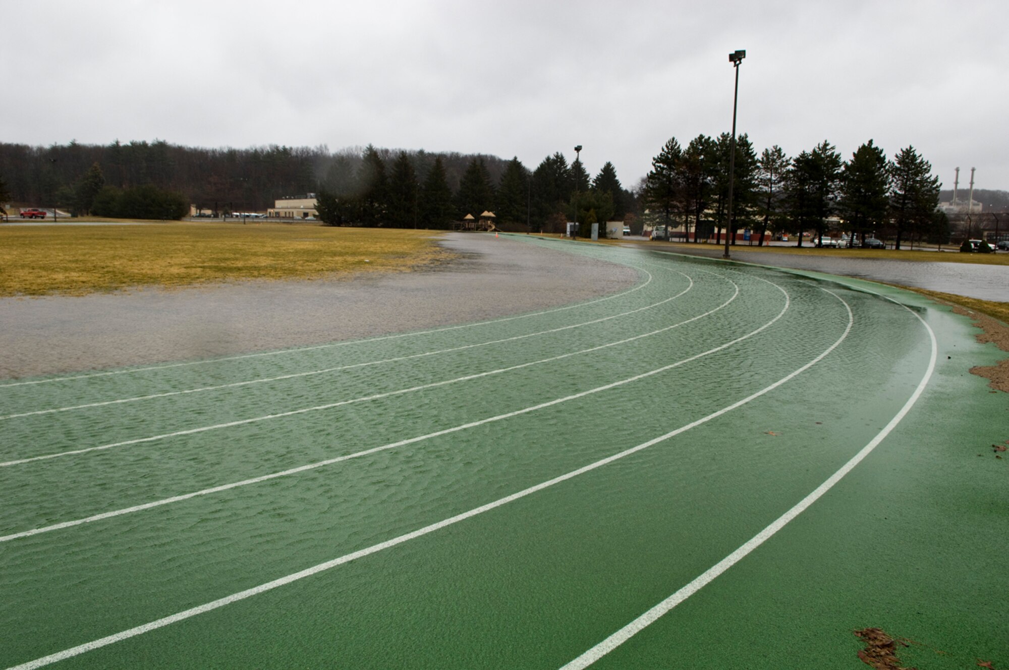 Hanscom's running track.